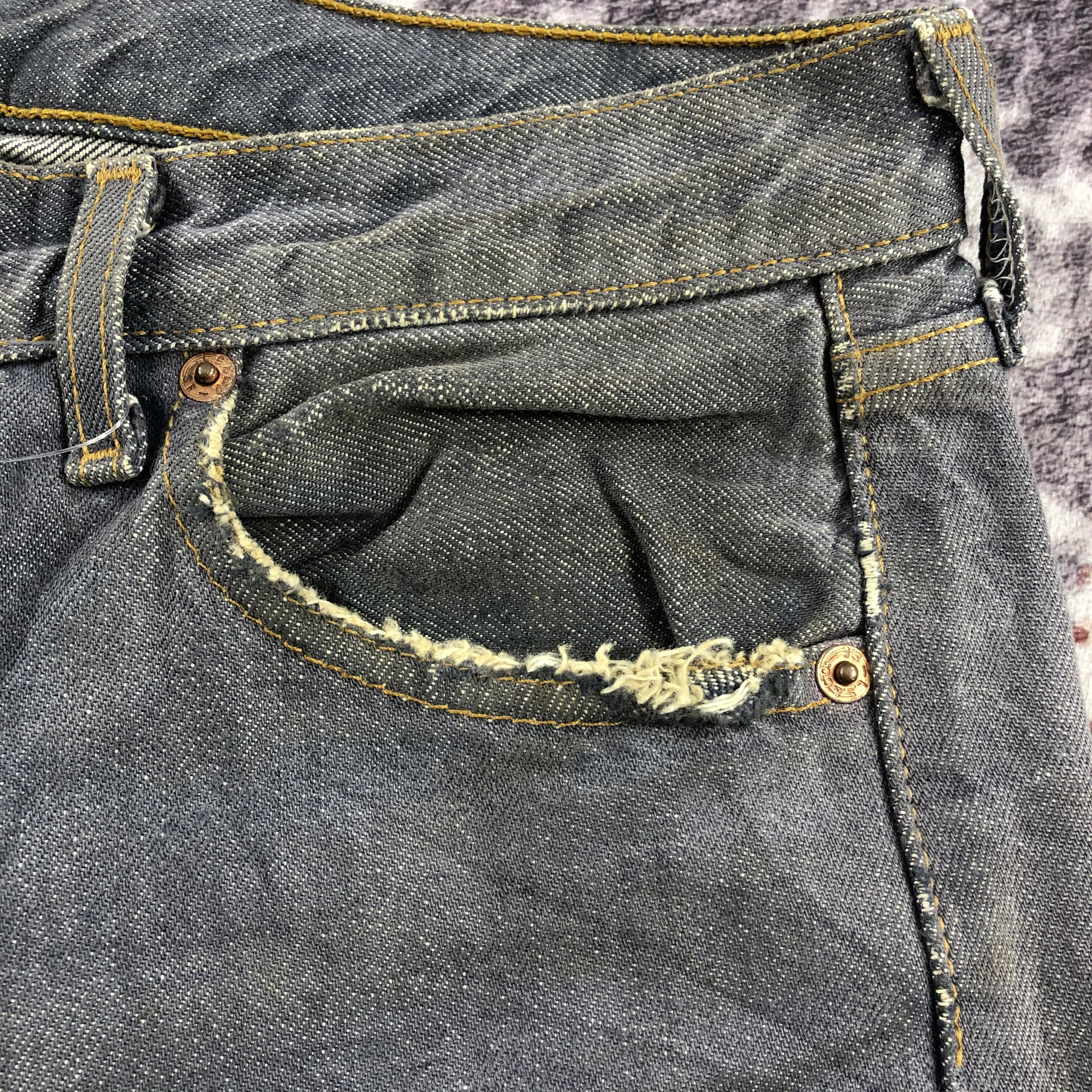 Levi's × Vintage Vintage 90s Levis 501 Distress Jeans-JM2434 Size US 30 / EU 46 - 11 Thumbnail