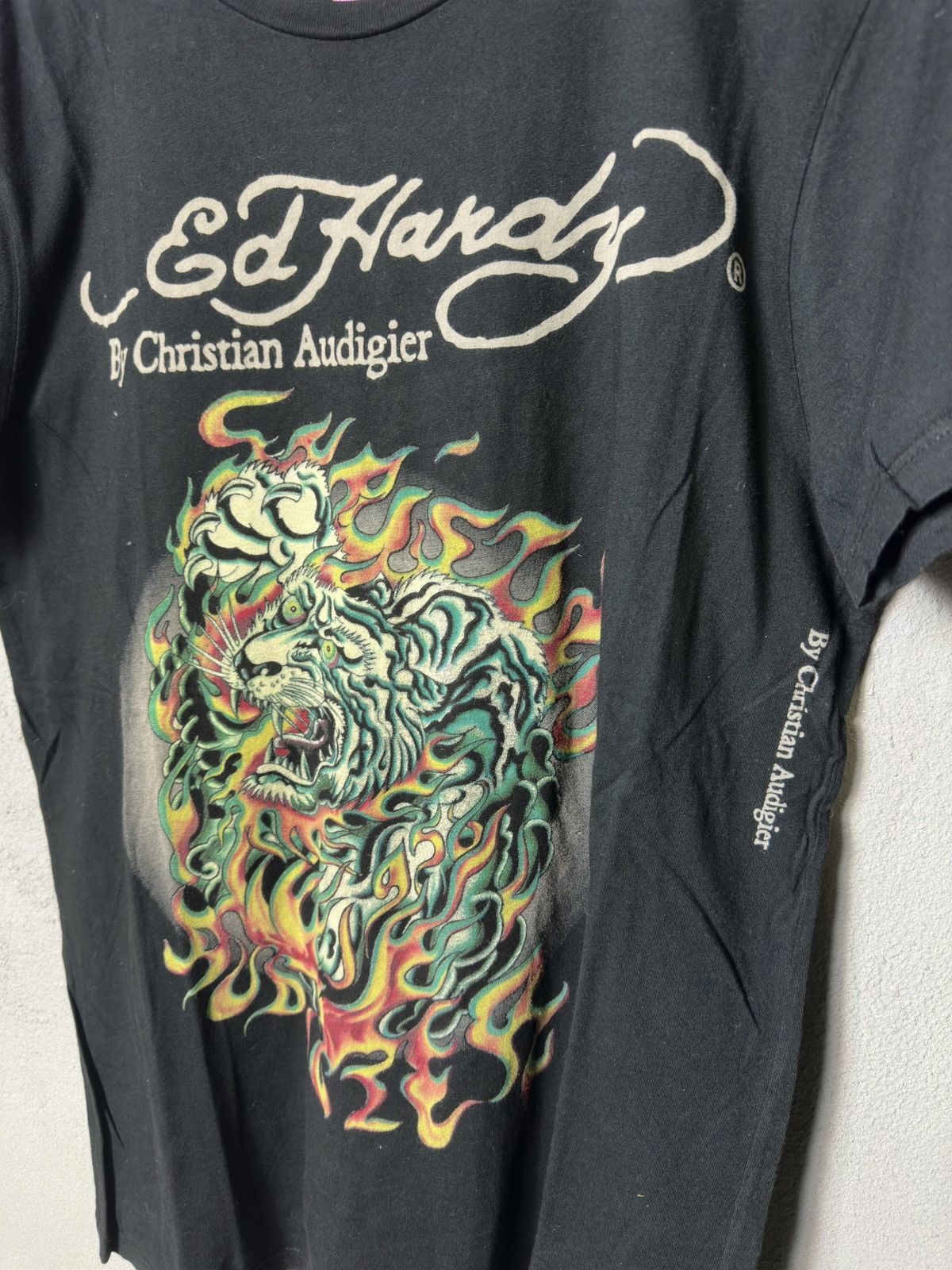 Ed Hardy × Japanese Brand Ed Hardy Crazy Y2K Tiger Grunge Cybergoth Skater Tee Shirt Size US M / EU 48-50 / 2 - 2 Thumbnail