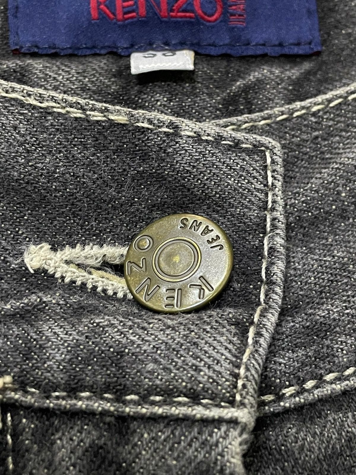 Designer × Kenzo × Vintage Vintage Kenzo Paris Mud Grey Flared Denim Pants Size US 30 / EU 46 - 10 Thumbnail
