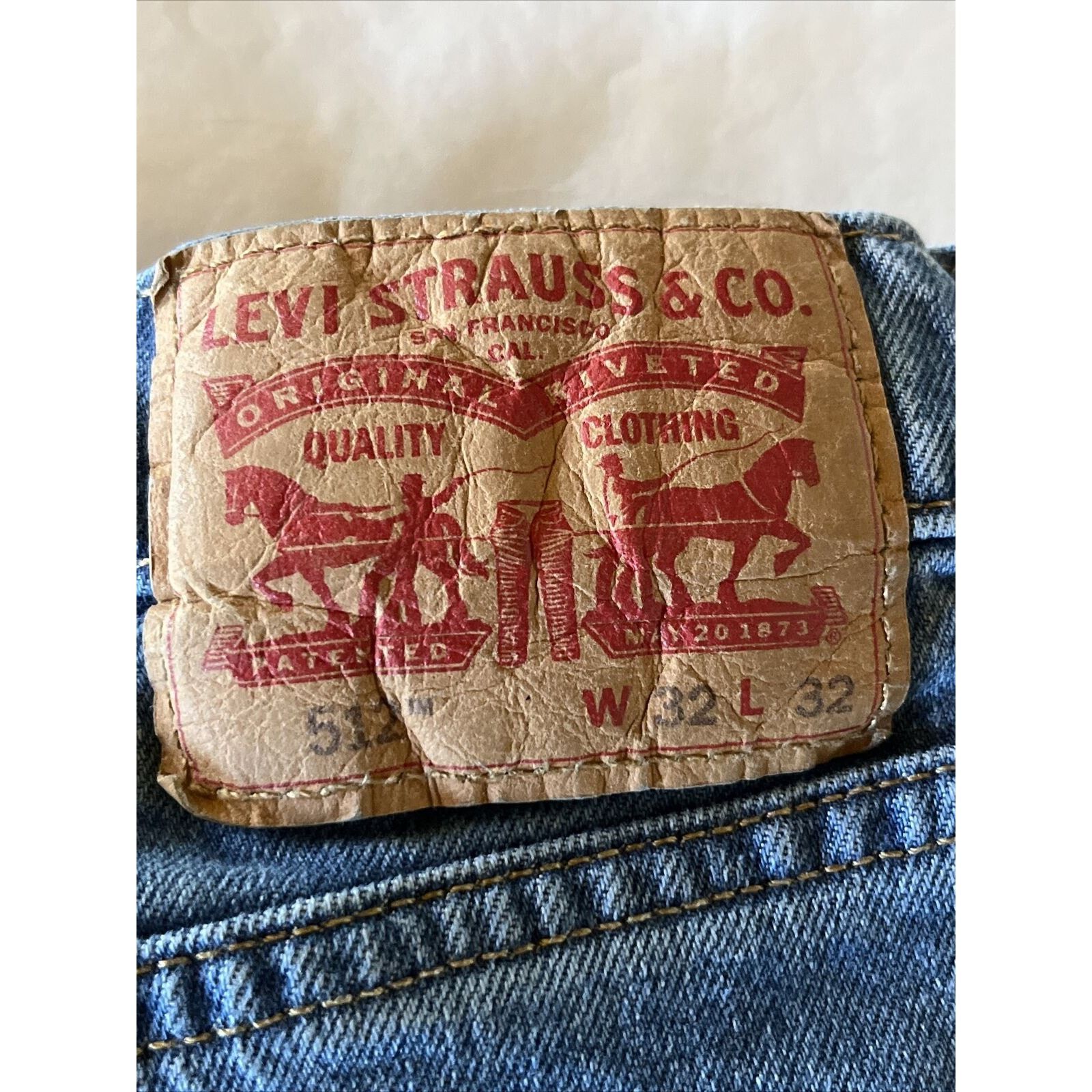 Levi's Levi’s 512 Jeans Mens 32x32 Blue Slim Taper Medium Wash Size US 32 / EU 48 - 2 Thumbnail