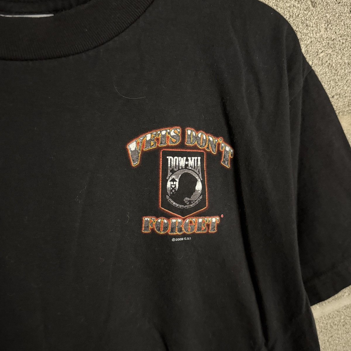 AAA Vintage 2006 AAA Vets Don't Forget Black Biker Tee Mens M Size US M / EU 48-50 / 2 - 3 Thumbnail
