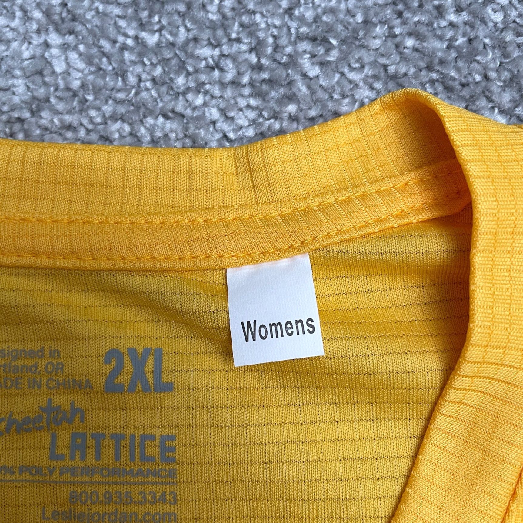 Jordan Brand Leslie Jordan T-Shirt Womens 2XL V-Neck Yellow Graphic Print Long Sleeve Outdoor Tee, Casual, Travel, Regular Fit, Polyester, Breathable, Lightweight Size XXL / US 16-18 / IT 52-54 - 6 Thumbnail