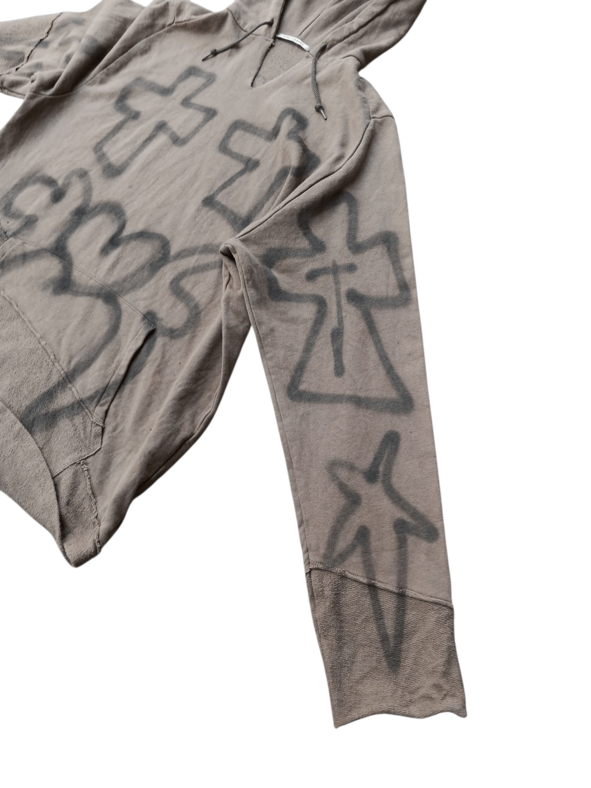 Japanese Brand Blue tornado spray painted remake hoodie Size US L / EU 52-54 / 3 - 5 Thumbnail