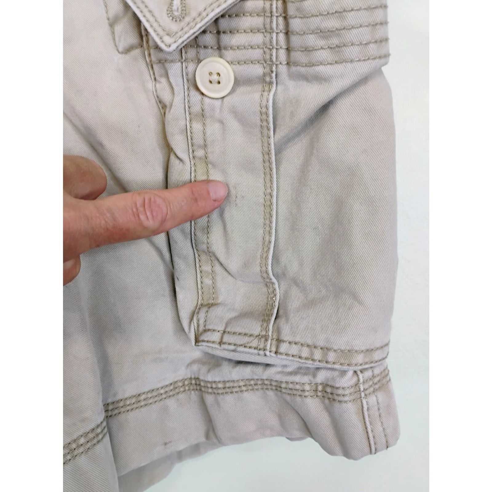 Tommy Bahama Tommy Bahama Cargo Shorts Mens 34 Beige Khaki Cotton Regular Inseam 9in Clothing Cargo Short Mens Size US 34 / EU 50 - 5 Thumbnail