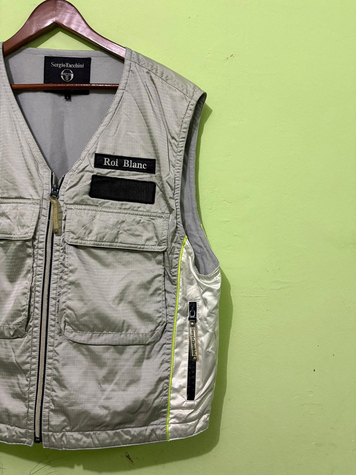Sergio Tacchini Vintage Sergio Tacchini Roi Blanc Vest Big Logo Design Size US L / EU 52-54 / 3 - 3 Thumbnail
