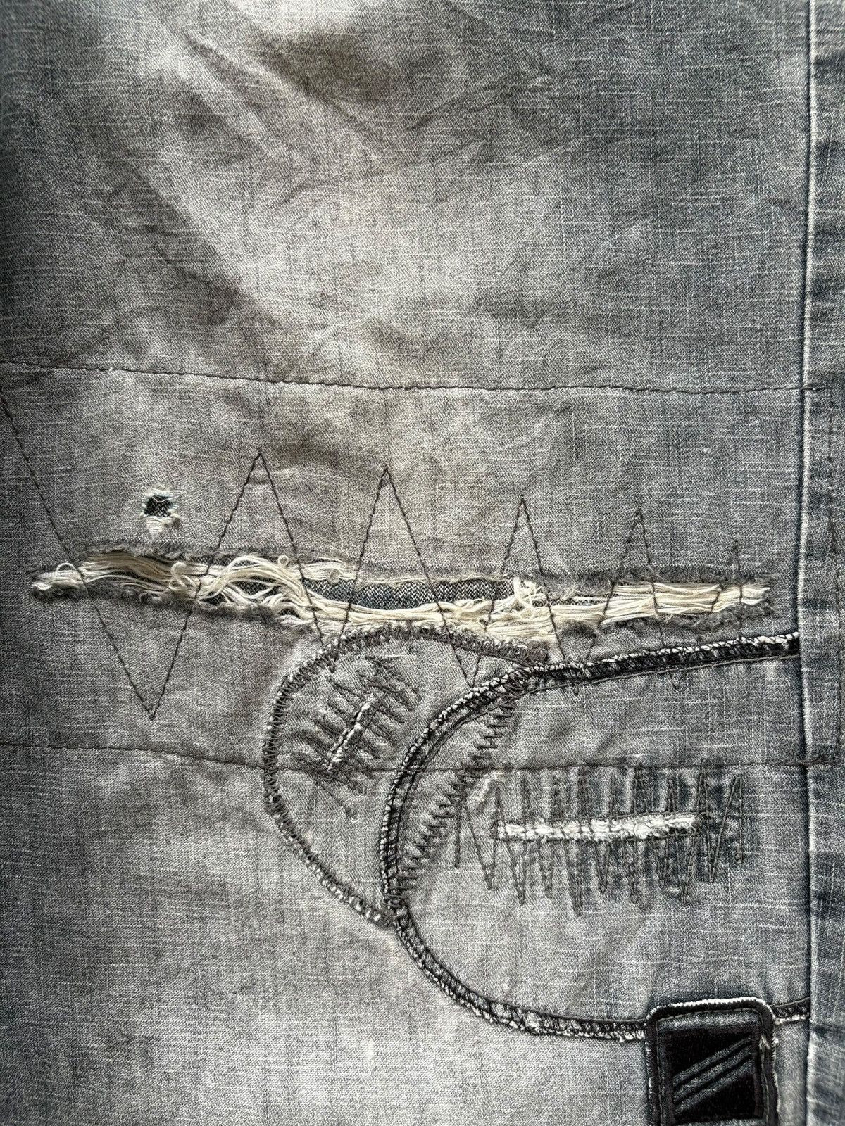 Phat Farm Vintage Phat Farm Patch Distress Baggy Jeans Size US 35 - 3 Thumbnail