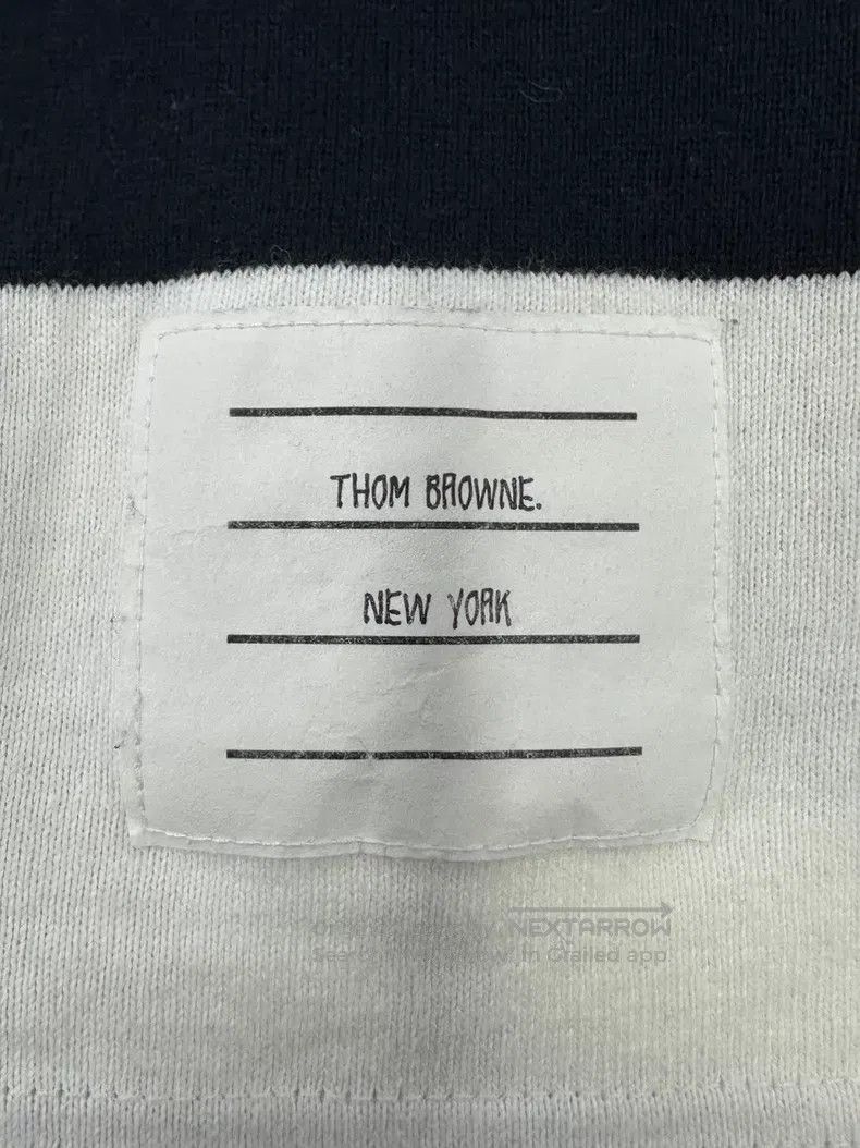 Thom Browne Thom Browne Black and White Colorblocked Long-sleeve Polo Size XS / US 0-2 / IT 36-38 - 4 Thumbnail