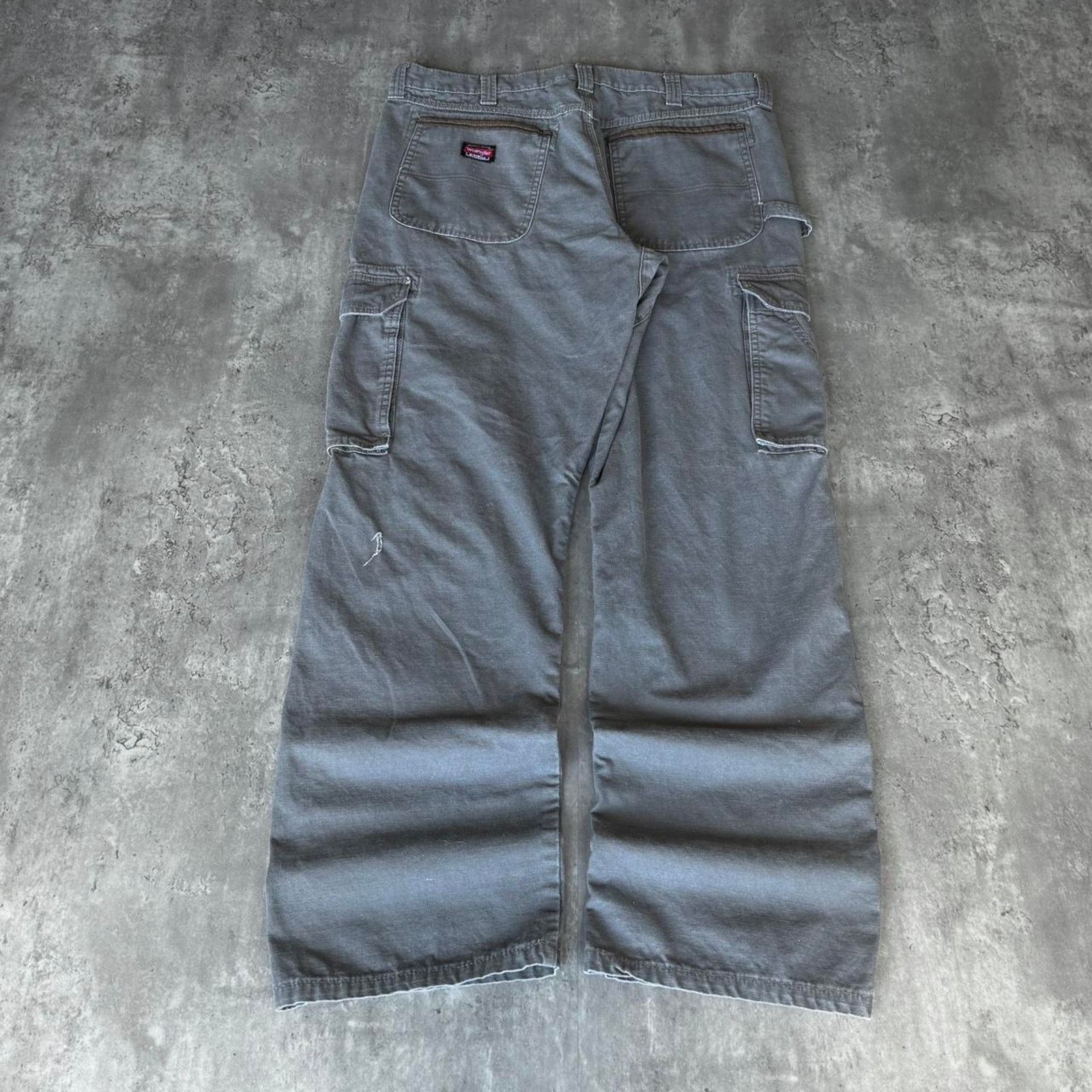 Carhartt × Vintage × Wrangler Vintage Y2K Carhartt Style Double Knee Cargo Carpenter Pants Size US 37 - 2 Thumbnail
