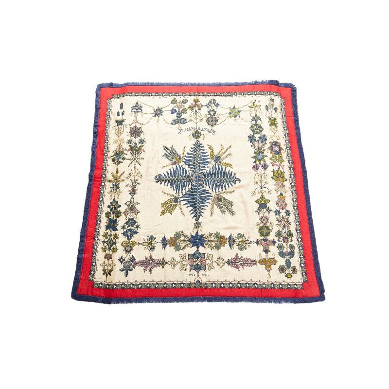 image of Hermes Scheherazade Silk Scarf in Brown, Women's
