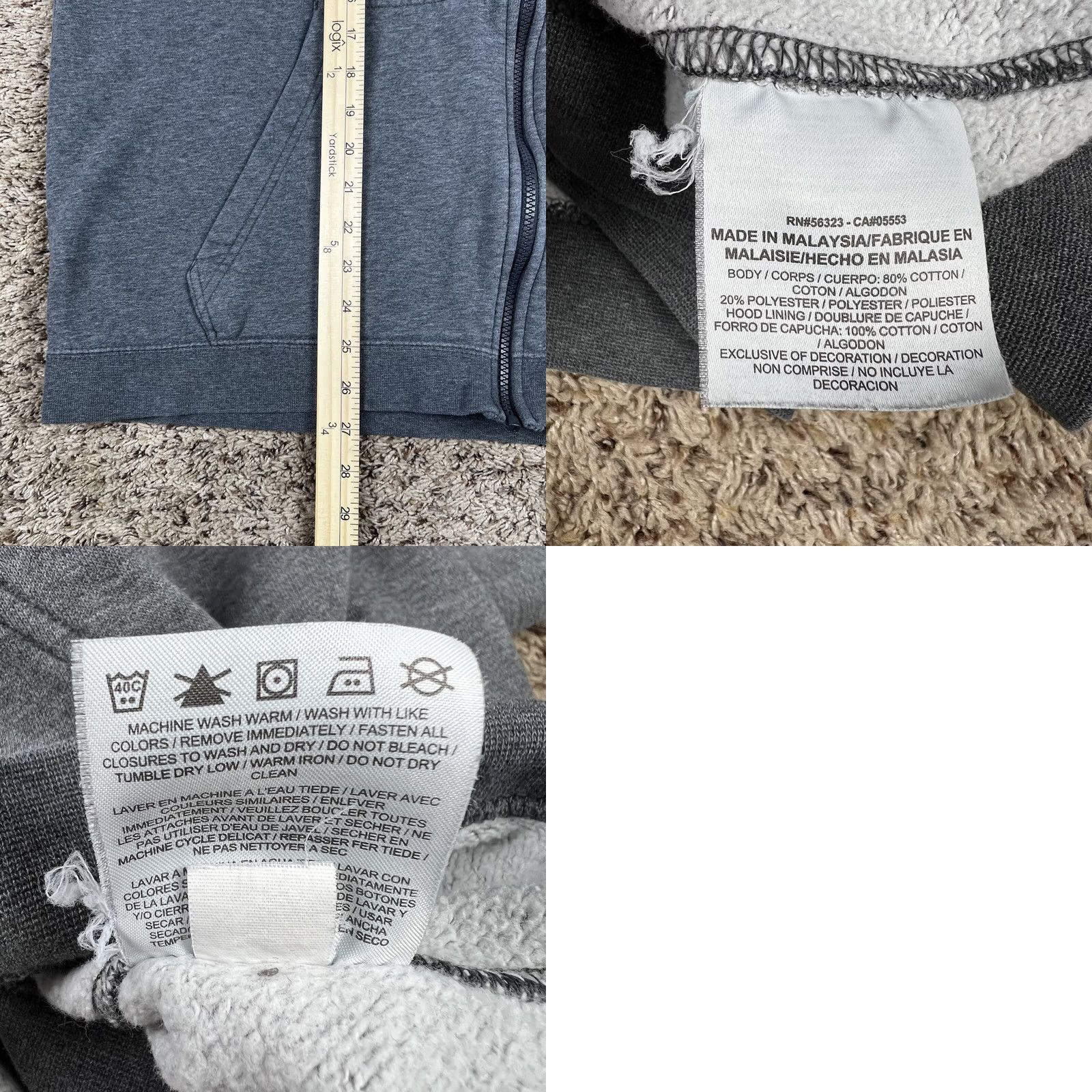 Nike Nike Hoodie Full Zip Gray 2XL Men Classic Outdoor Activewear Swoosh Size US XXL / EU 58 / 5 - 9 Thumbnail