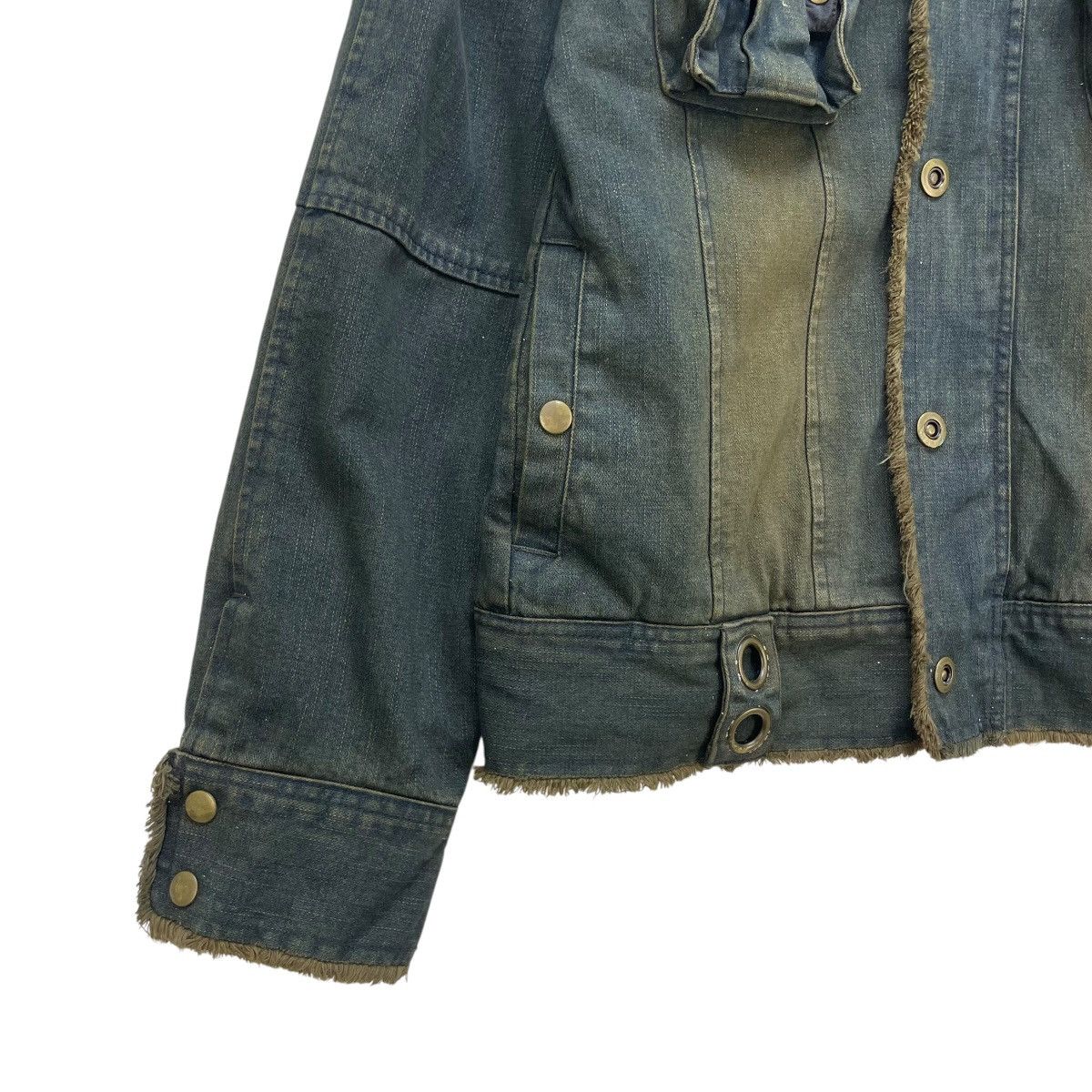 In The Attic 💥 In the Attic Reconstructed Denim Jeans Fur Jacket Size US M / EU 48-50 / 2 - 9 Thumbnail