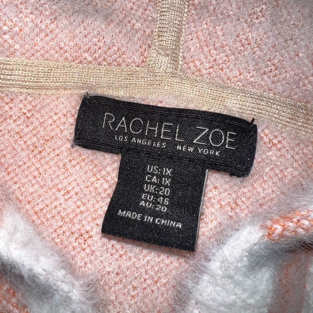 Rachel Zoe Rachel Zoe, Plaid Full Zipper Soft Cozy Hooded Sweater Jacket Women’s 1X Size XL / US 12-14 / IT 48-50 - 6 Thumbnail