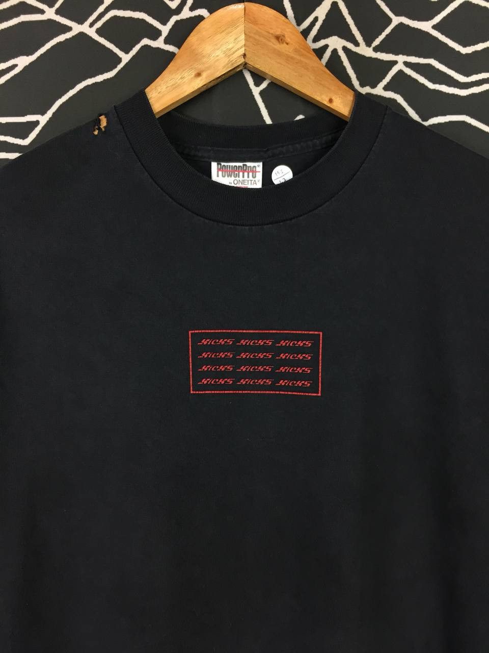 Vintage Vtg 90s PowerPro Oneita KICKS Tee Skate Streetwear Size US M / EU 48-50 / 2 - 3 Thumbnail