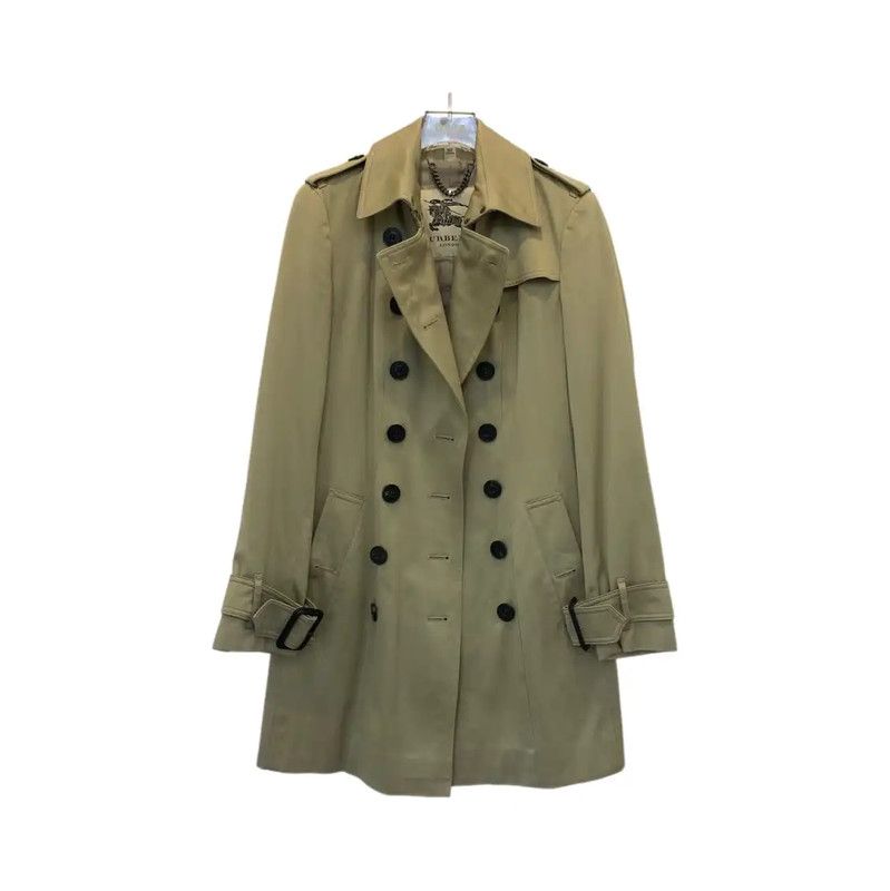 Burberry Burberry Women's Mid-Length Trench Coat in Khaki Size S / US 4 / IT 40 - 1 Thumbnail