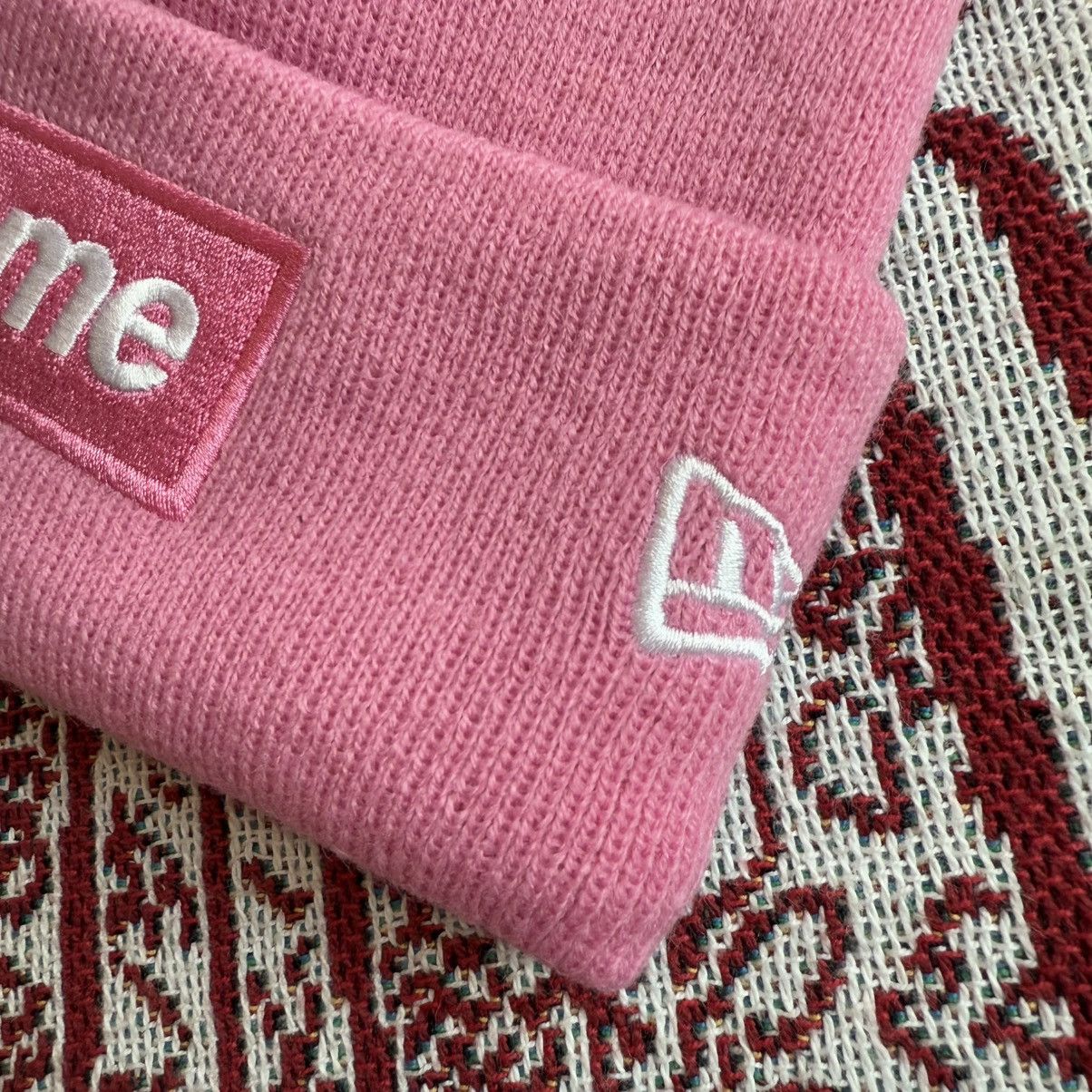 New Era × Supreme FW21 Supreme New Era Box Logo Beanie Pink OS Size ONE SIZE - 3 Thumbnail