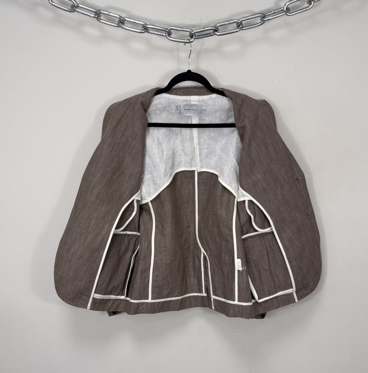 Wings + Horns Wings + Horns Research Linen Blend Tailored Blazer Jacket Size US S / EU 44-46 / 1 - 2 Thumbnail