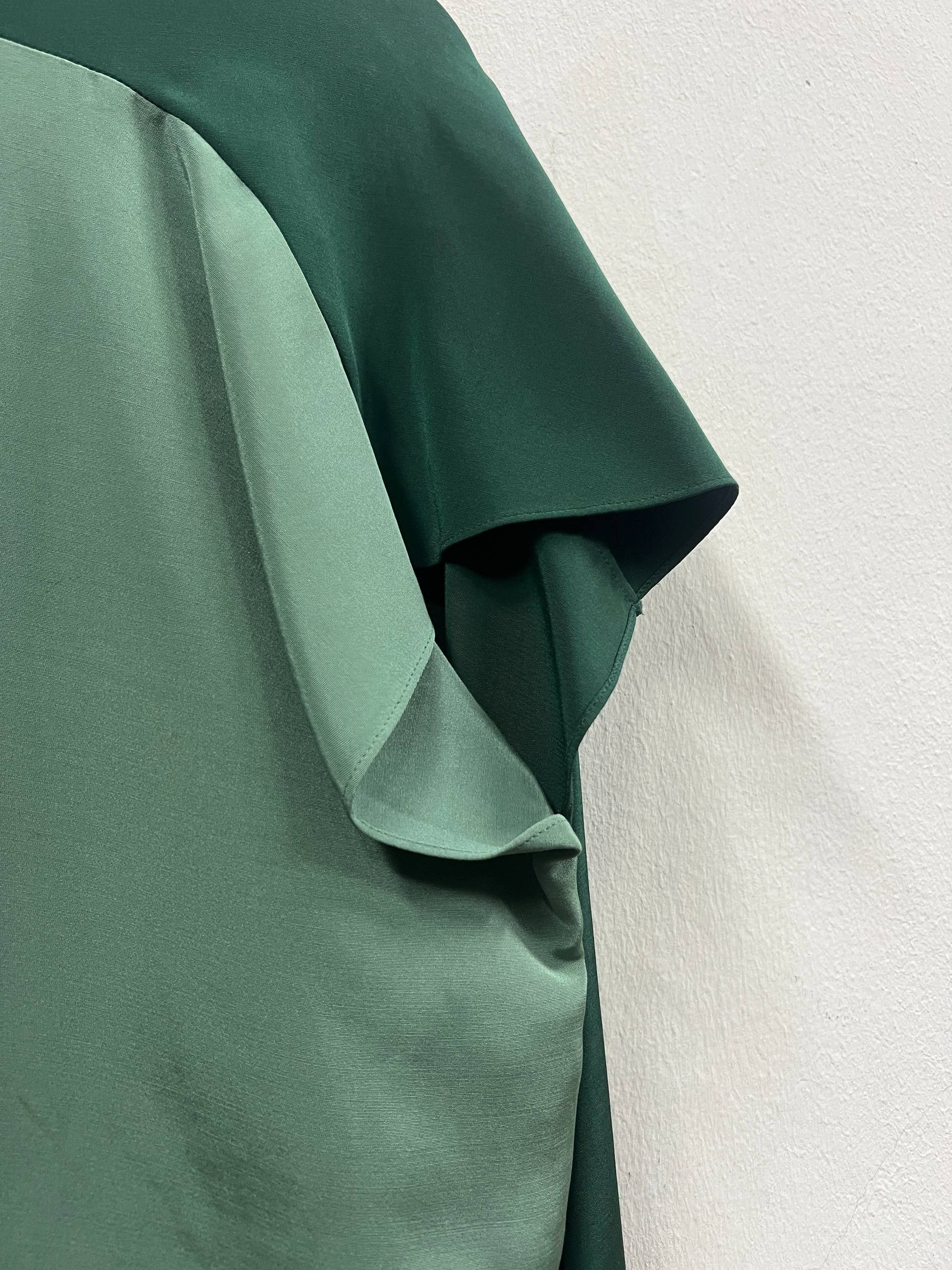 Celine Resort 2010 Celine By Phoebe Philo Paneled Green Dress Size XS / US 0-2 / IT 36-38 - 5 Thumbnail