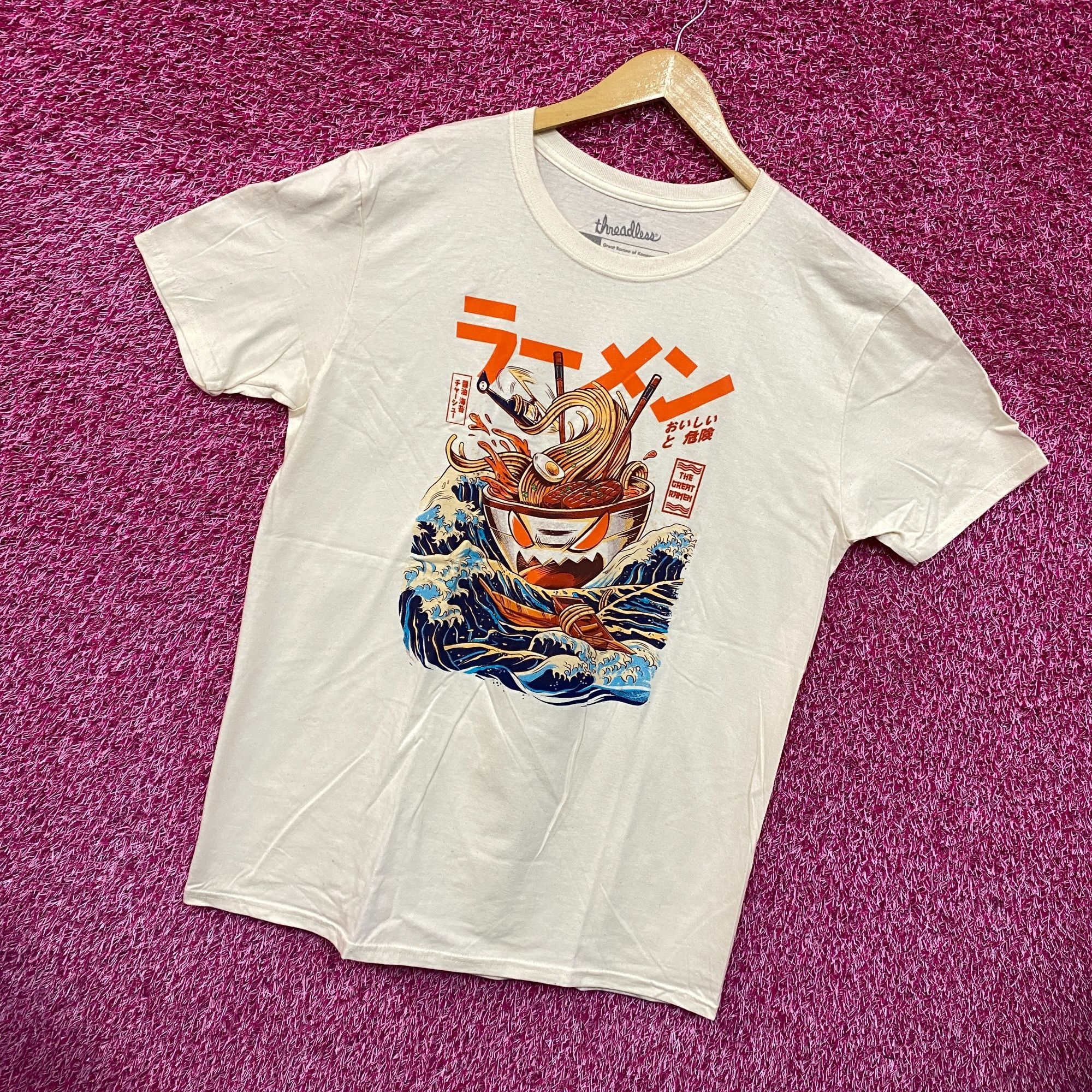 Threadless Great Ramen of Kanagawa Kaiju Ramen Threadless Pop Art Tee L Size US L / EU 52-54 / 3 - 3 Thumbnail