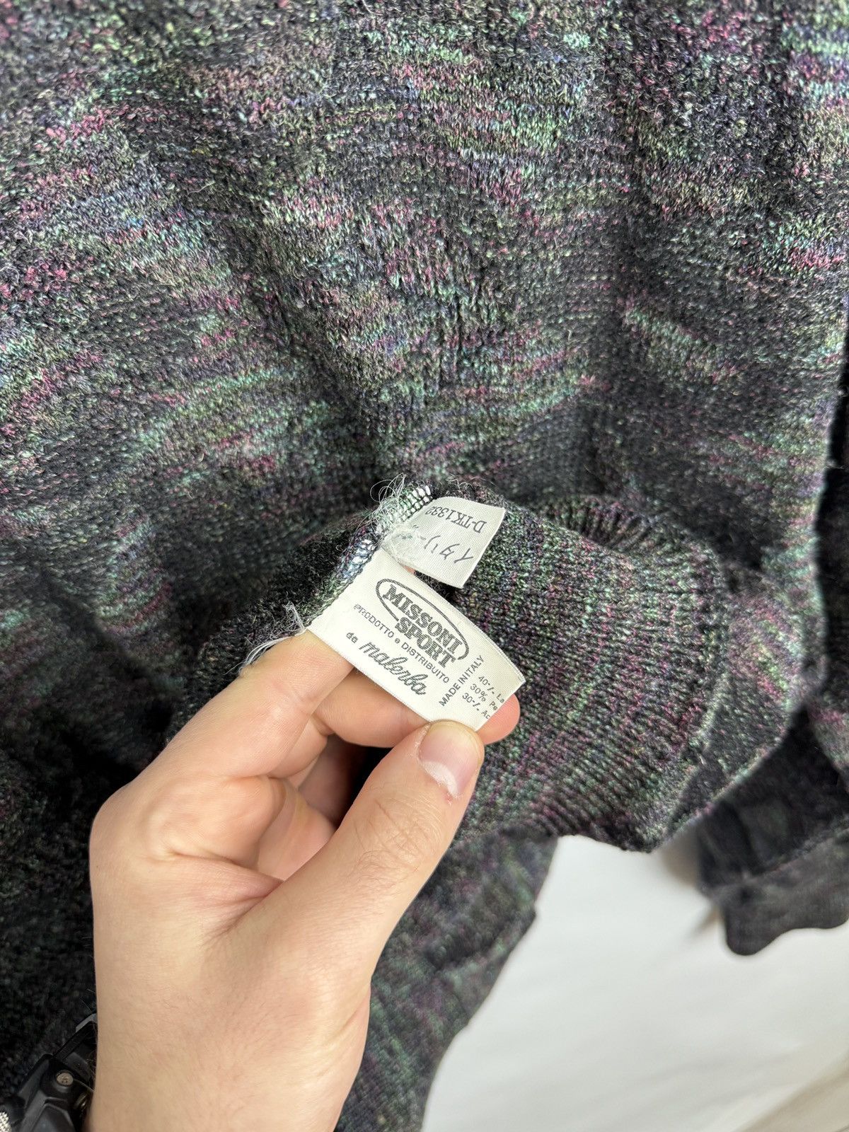 Missoni 🇮🇹 Vintage 80s Missoni Sport Sweater Made in Italy Rare Retro Size US L / EU 52-54 / 3 - 7 Thumbnail