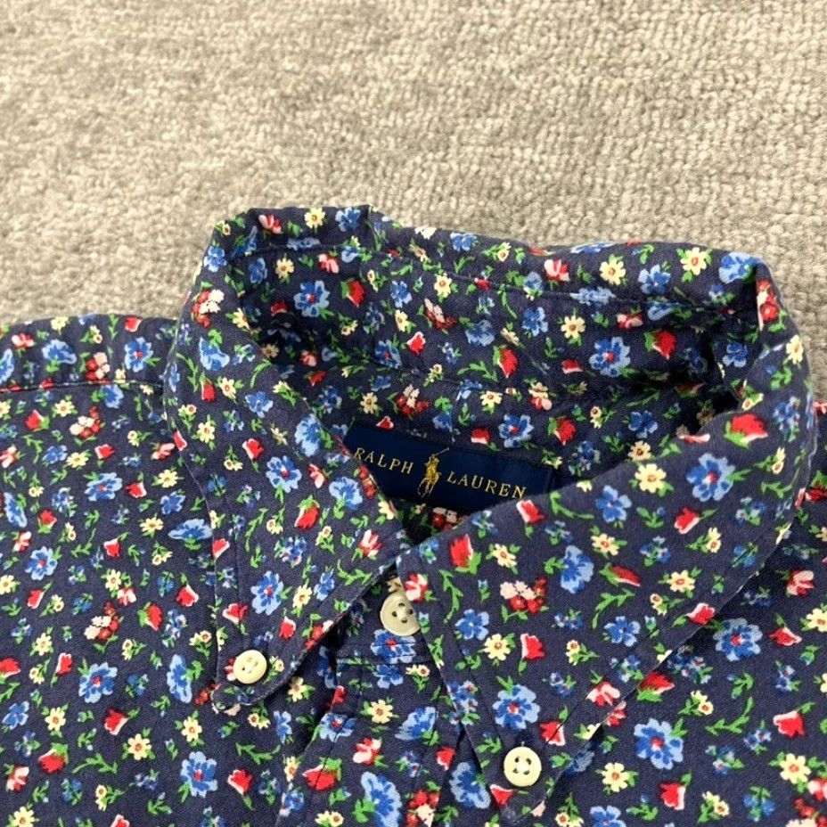 Ralph Lauren Ralph Lauren Shirt Mens Large Blue Floral Button Down Short Sleeve Pony Preppy Size US L / EU 52-54 / 3 - 3 Thumbnail