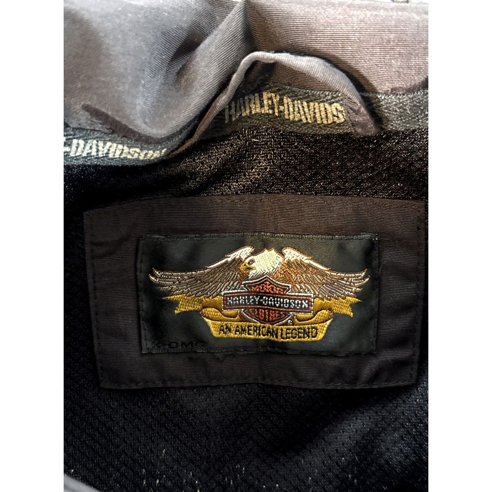 Harley Davidson VINTAGE Harley-Davidson Jacket Mens XL Windbreaker Striped Logo 90s Black Nylon Windbreaker Logo Mens XL 90s Size US XL / EU 56 / 4 - 5 Thumbnail