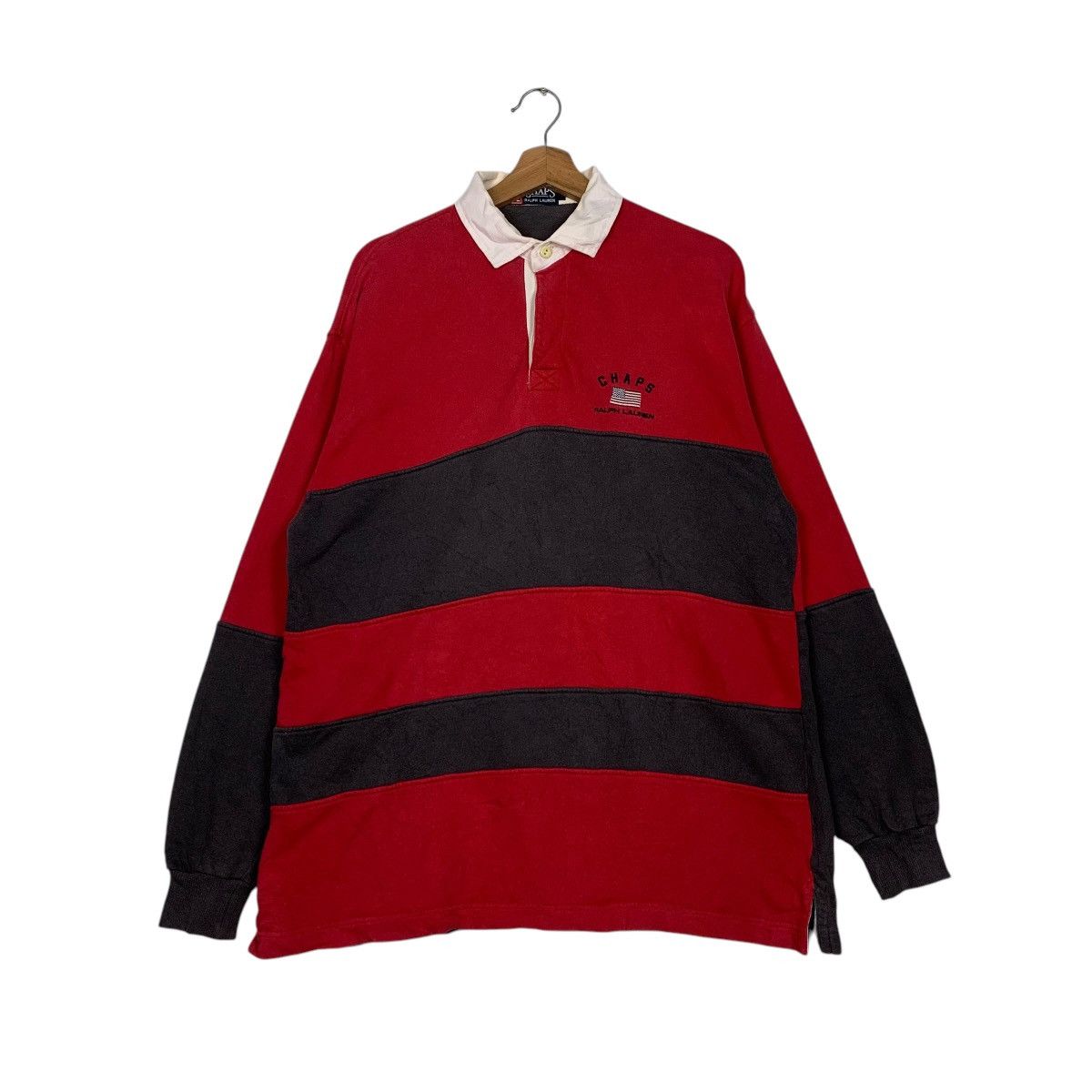 Chaps Ralph Lauren Chaps Ralph Lauren Stripe Polo Sweater Size US L / EU 52-54 / 3 - 1 Thumbnail