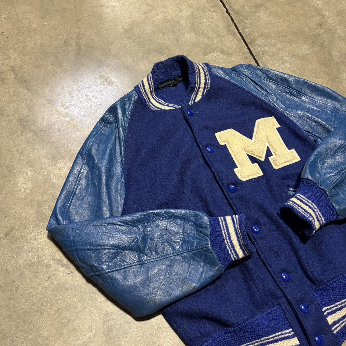 Vintage Vintage 50s Butwin Varsity Letterman Jacket Leather Bomber Size US M / EU 48-50 / 2 - 4 Thumbnail