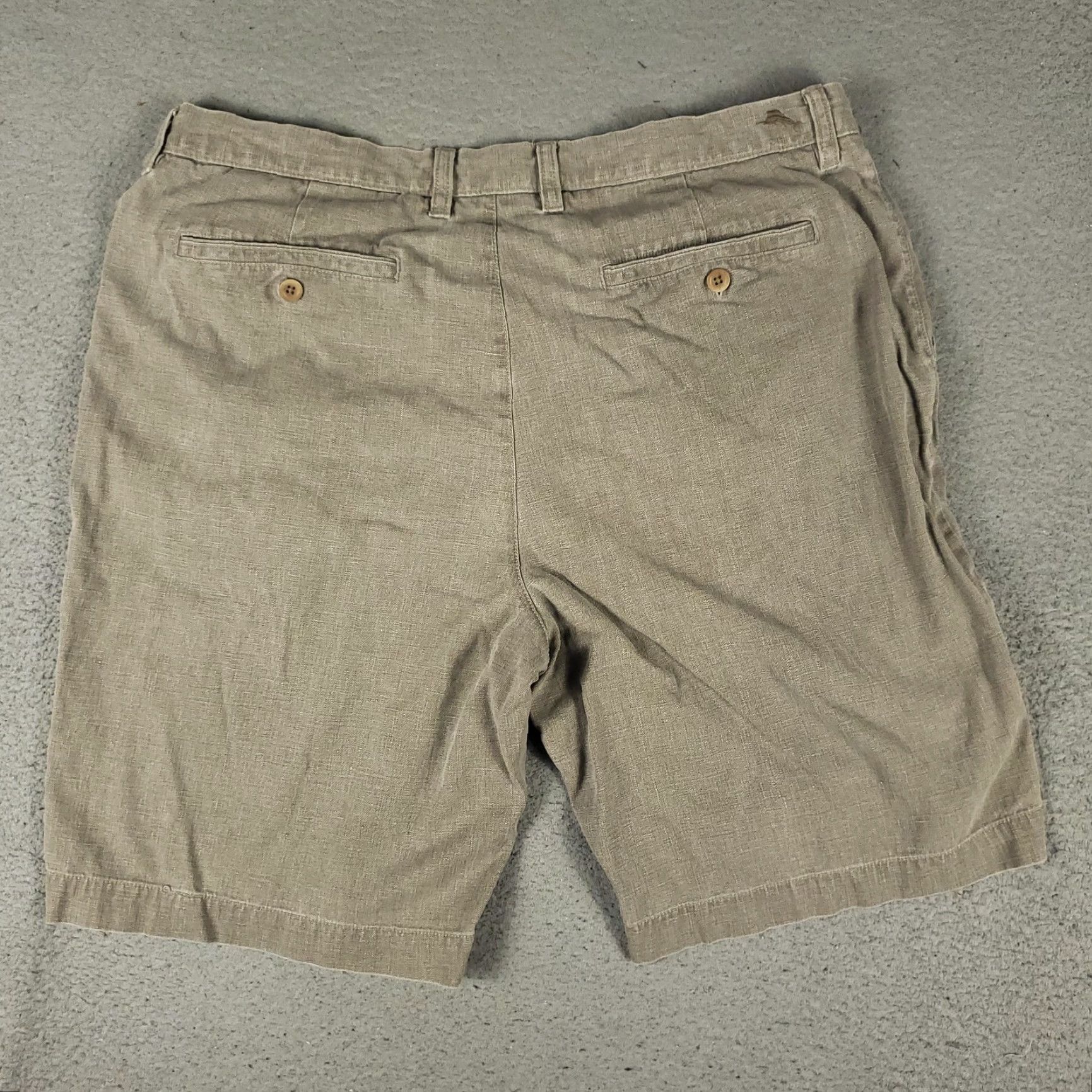 Tommy Bahama VINTAGE Tommy Bahama Shorts Mens 38 Casual Chino Beige Herringbone Summer Linen Look Size US 38 / EU 54 - 7 Thumbnail