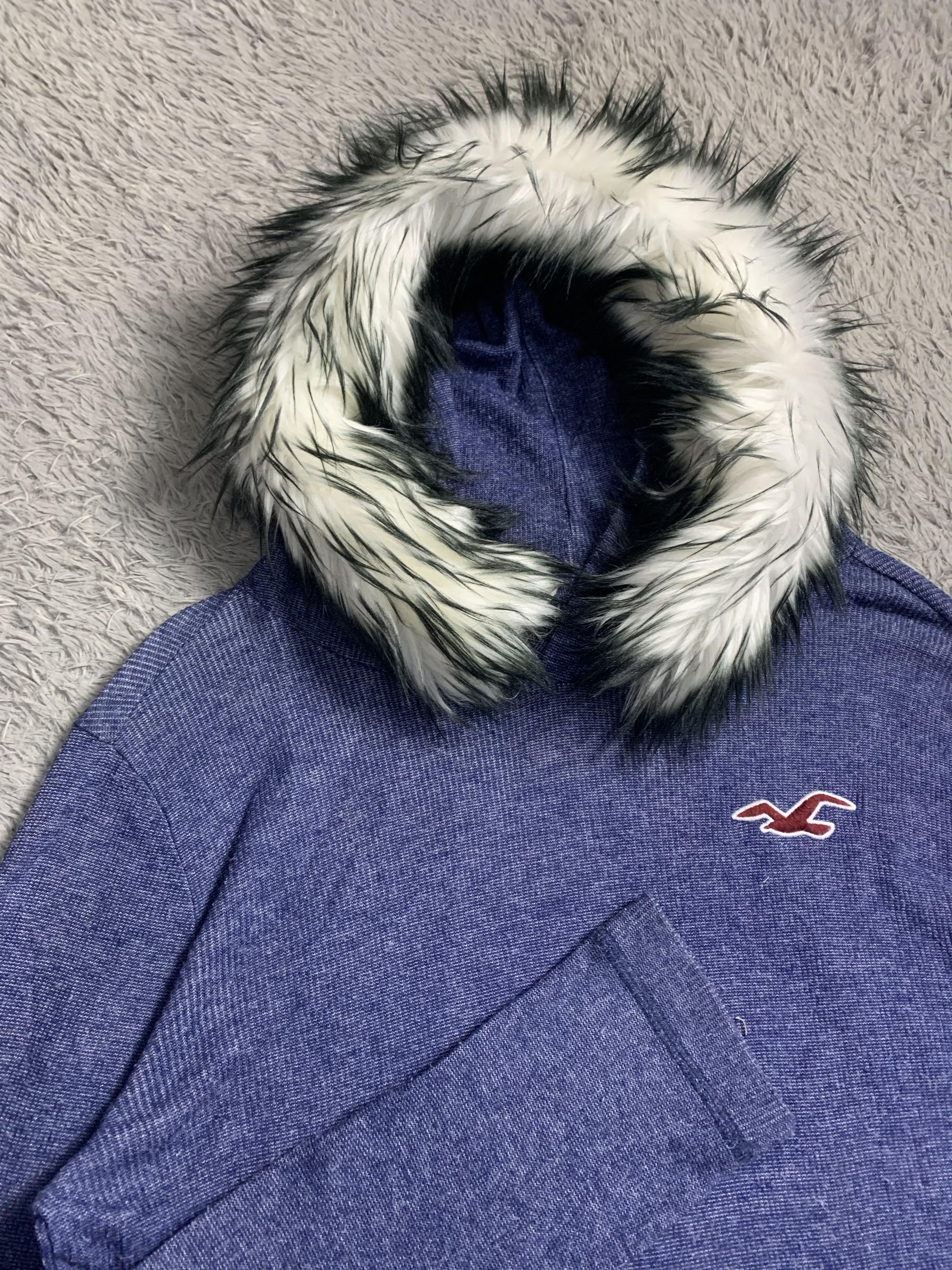 Japanese Brand HOLLISTER faux FUR Thermal HOODIE IFSIXWASNINE LGB STYLE Size US S / EU 44-46 / 1 - 2 Thumbnail