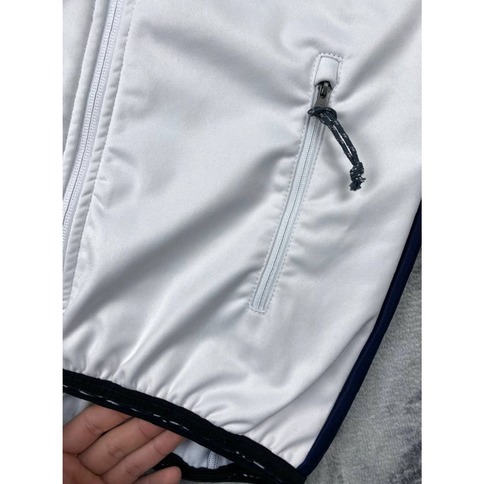 Kappa Kappa Vest Men M White Bomber Jacket Zip Logo Solid Polyester Spring Winter Fall Cycling Size US M / EU 48-50 / 2 - 3 Thumbnail