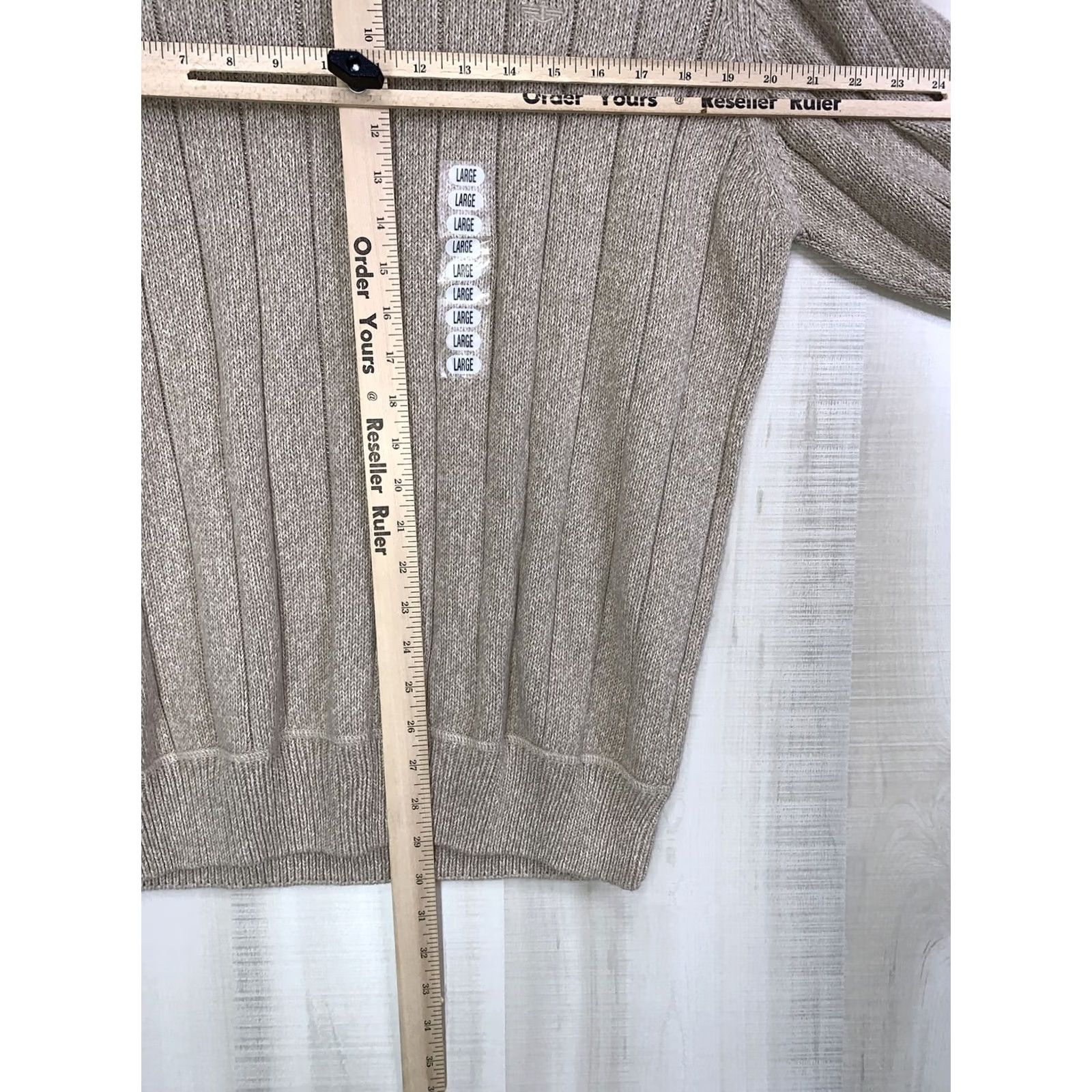 Dockers VINTAGE: false Dockers Sweater Crew Neck Knit Long Sleeve Khaki Beige Cotton Men L Regular Pullover Winter Casual Workwear Travel Size US L / EU 52-54 / 3 - 6 Thumbnail