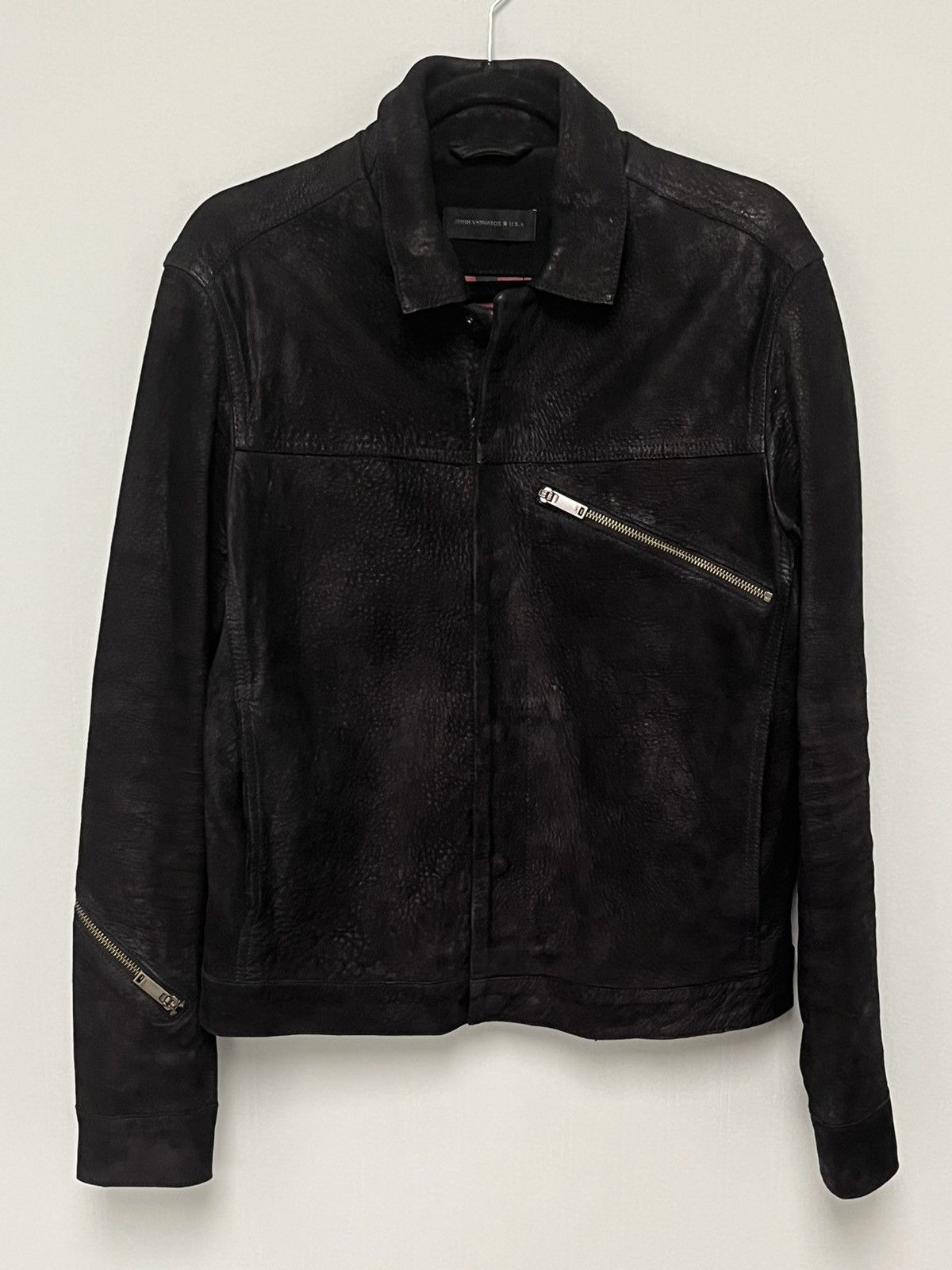 John Varvatos Jungin Black Leather Moto Jacket. Small Size US S / EU 44-46 / 1 - 9 Thumbnail
