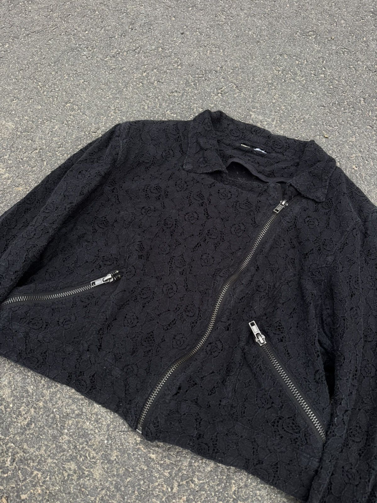 Other Avant Garde Transparent Boxy Mesh Bomber Jacket Opium Size M / US 6-8 / IT 42-44 - 13 Thumbnail