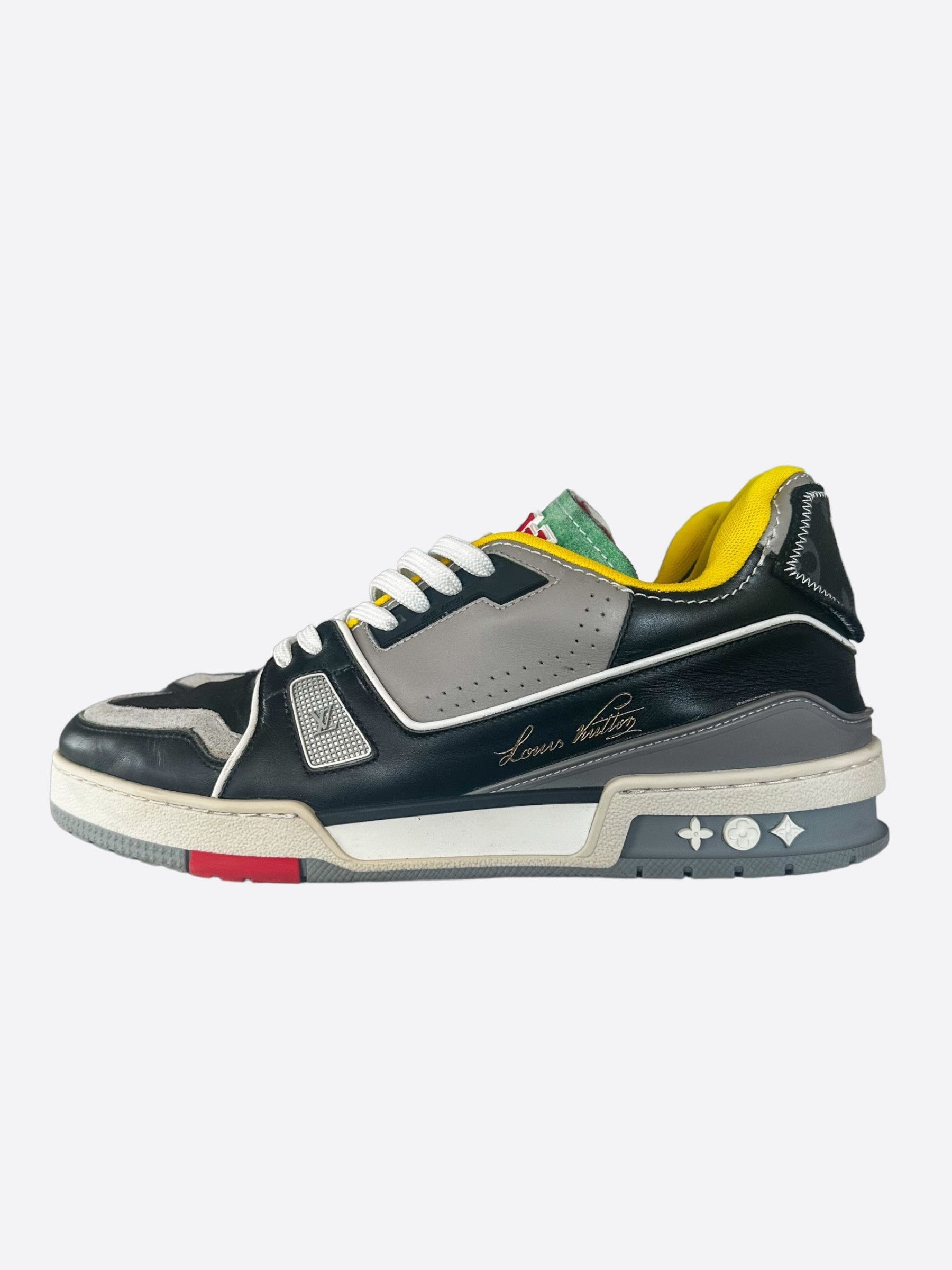 Louis Vuitton Louis Vuitton Black & Grey Upcycle Trainers Size US 9 / EU 42 - 3 Thumbnail
