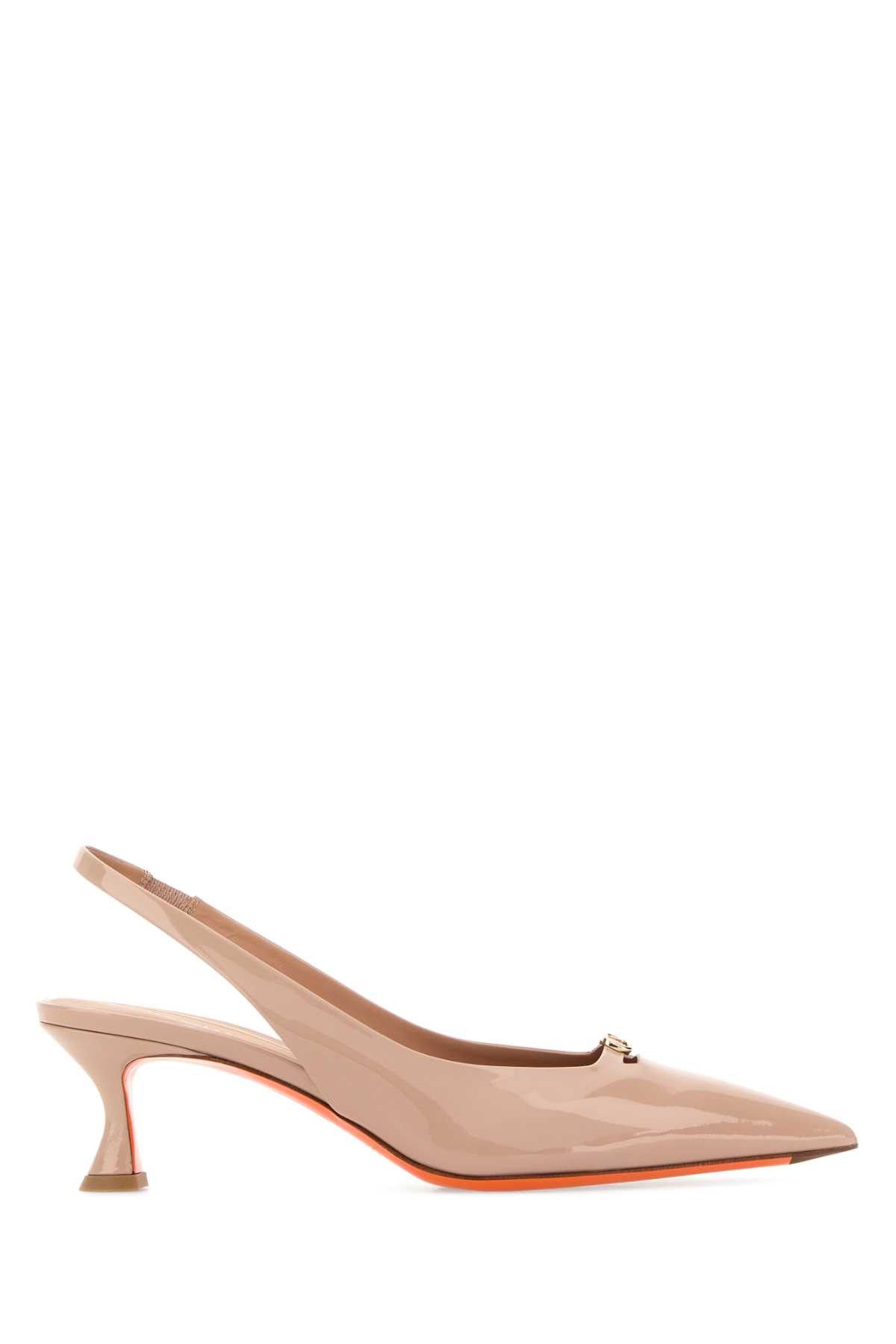 Santoni Antiqued Pink Leather Sabino Pumps Size US 11 / IT 41 - 1 Thumbnail