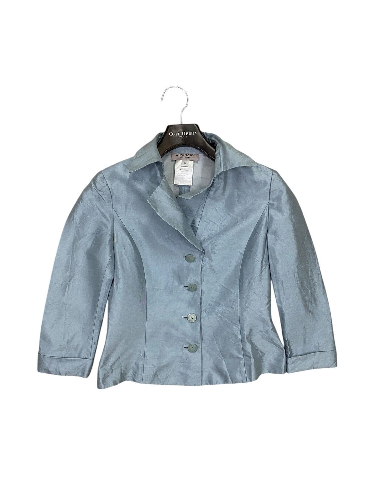 Givenchy × Vintage Vintage givenchy boutiques crop blazer silk size 38 Size S / US 4 / IT 40 - 1 Thumbnail