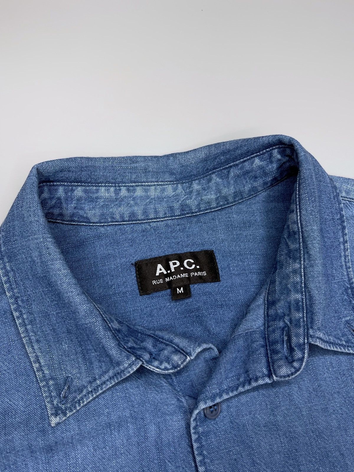 A.P.C. × Japanese Brand × Vintage A.P.C. Denim Shirt Size US M / EU 48-50 / 2 - 4 Thumbnail