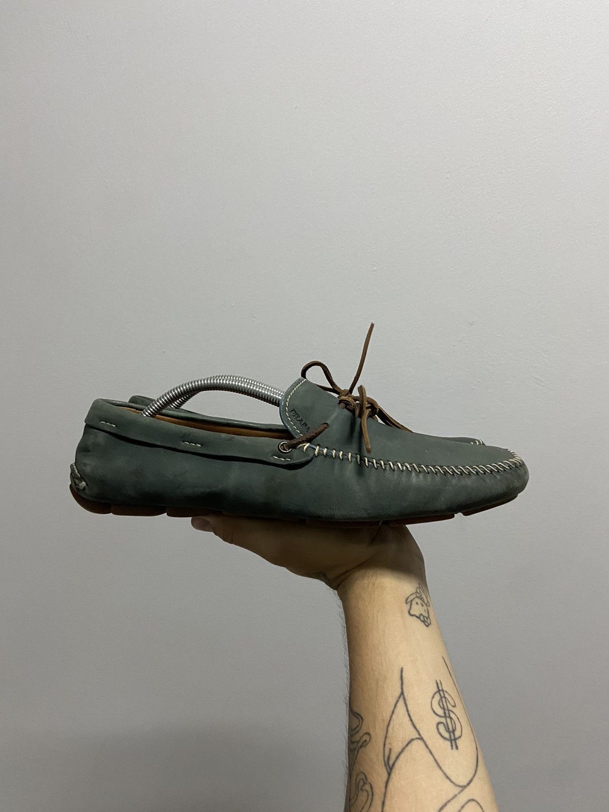 Prada × Vintage Prada Vintage Brown Shoes Sandals Moccasins Luxury Size US 12 / EU 45 - 2 Thumbnail