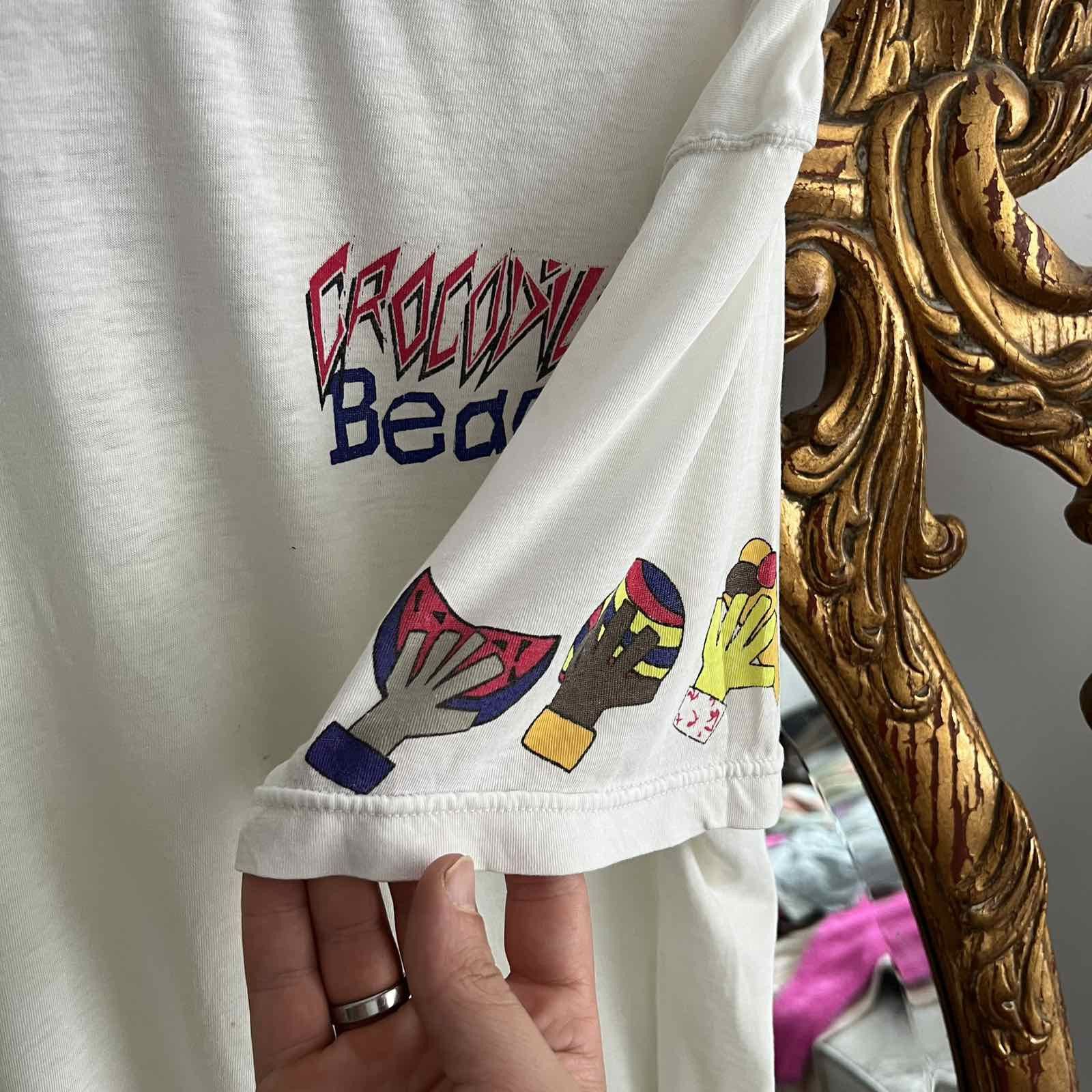 Adidas × Vintage Vintage 80s Adidas Crocodile Beach Tee T-Shirt Pop Art Size US XL / EU 56 / 4 - 6 Thumbnail