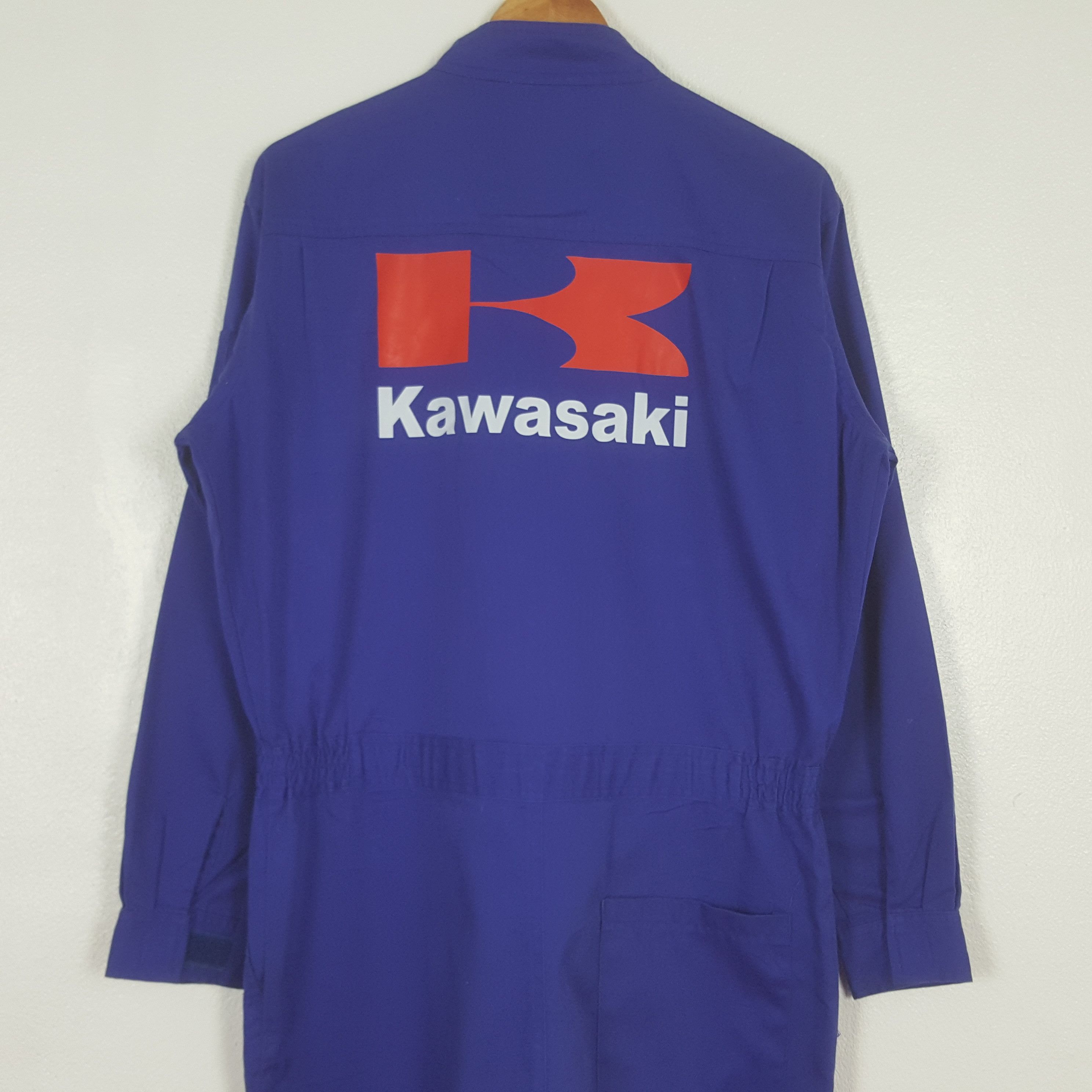 Japanese Brand Vintage Kawasaki Racing Motorsports Coverall Jacket C310N1 Size US L / EU 52-54 / 3 - 2 Thumbnail