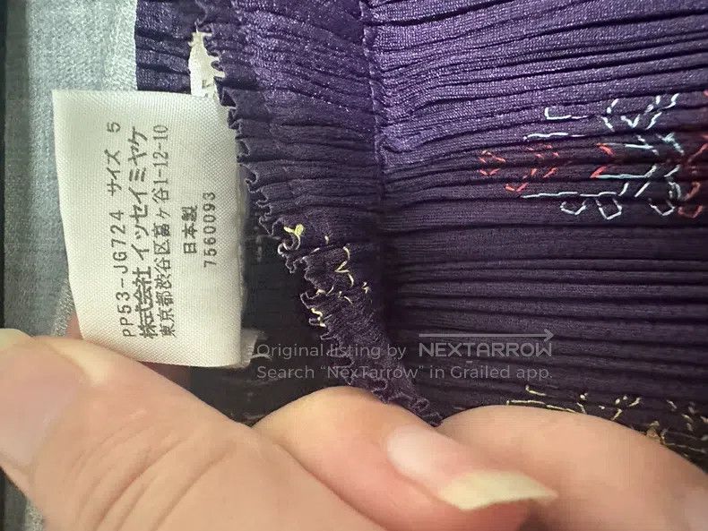 Issey Miyake Issey Miyake size:5 Elegant Purple Midi Skirt Size 22" - 5 Thumbnail