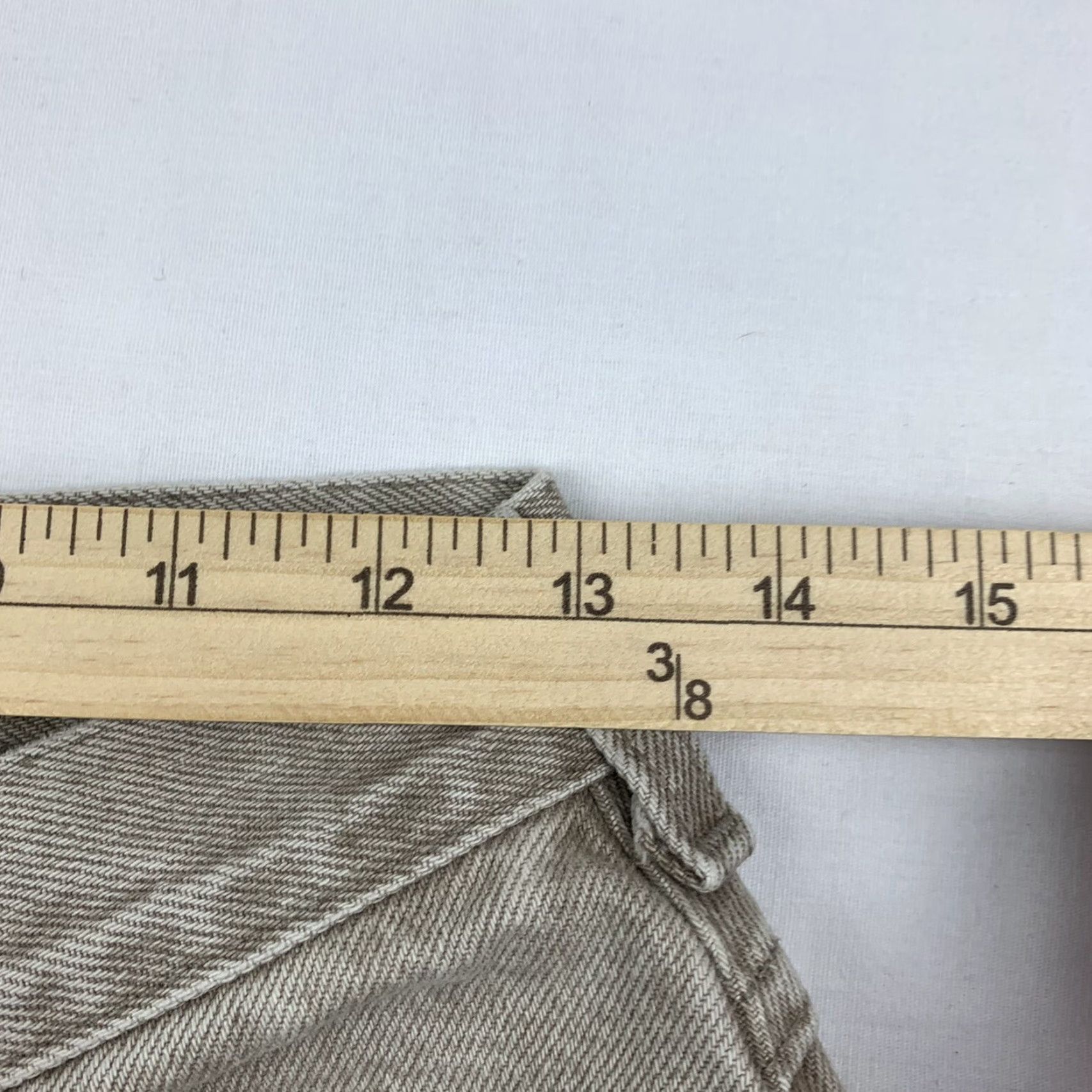 Lee VINTAGE Lee Riveted Jeans Womens 8 Medium Tan Straight Leg 90s Faded USA Size 30" / US 8 / IT 44 - 6 Thumbnail