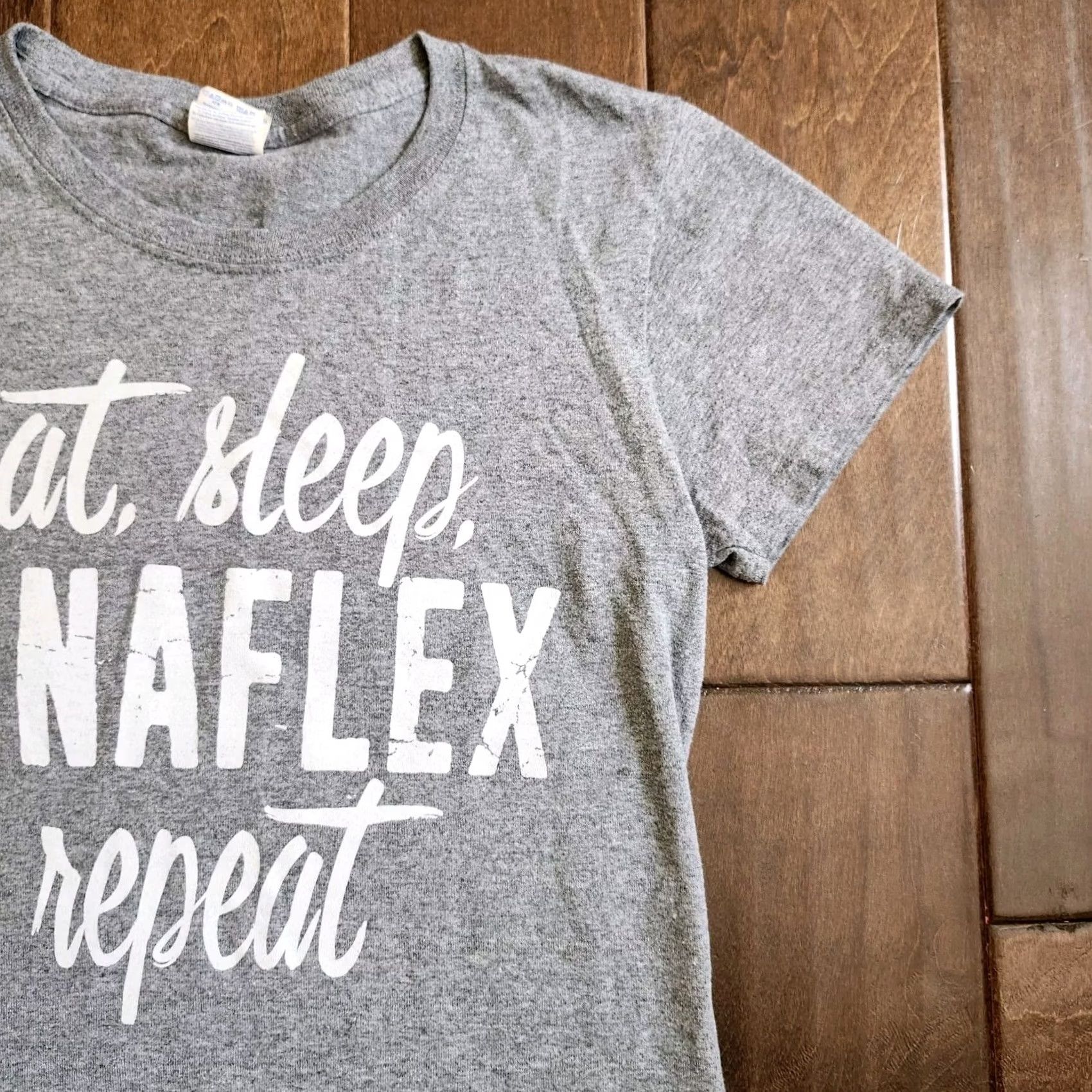 Vintage Repeat Shirt Womens S Gray Finaflex Women Eat Sleep Sexy Flex Top Size Size S / US 4 / IT 40 - 5 Thumbnail