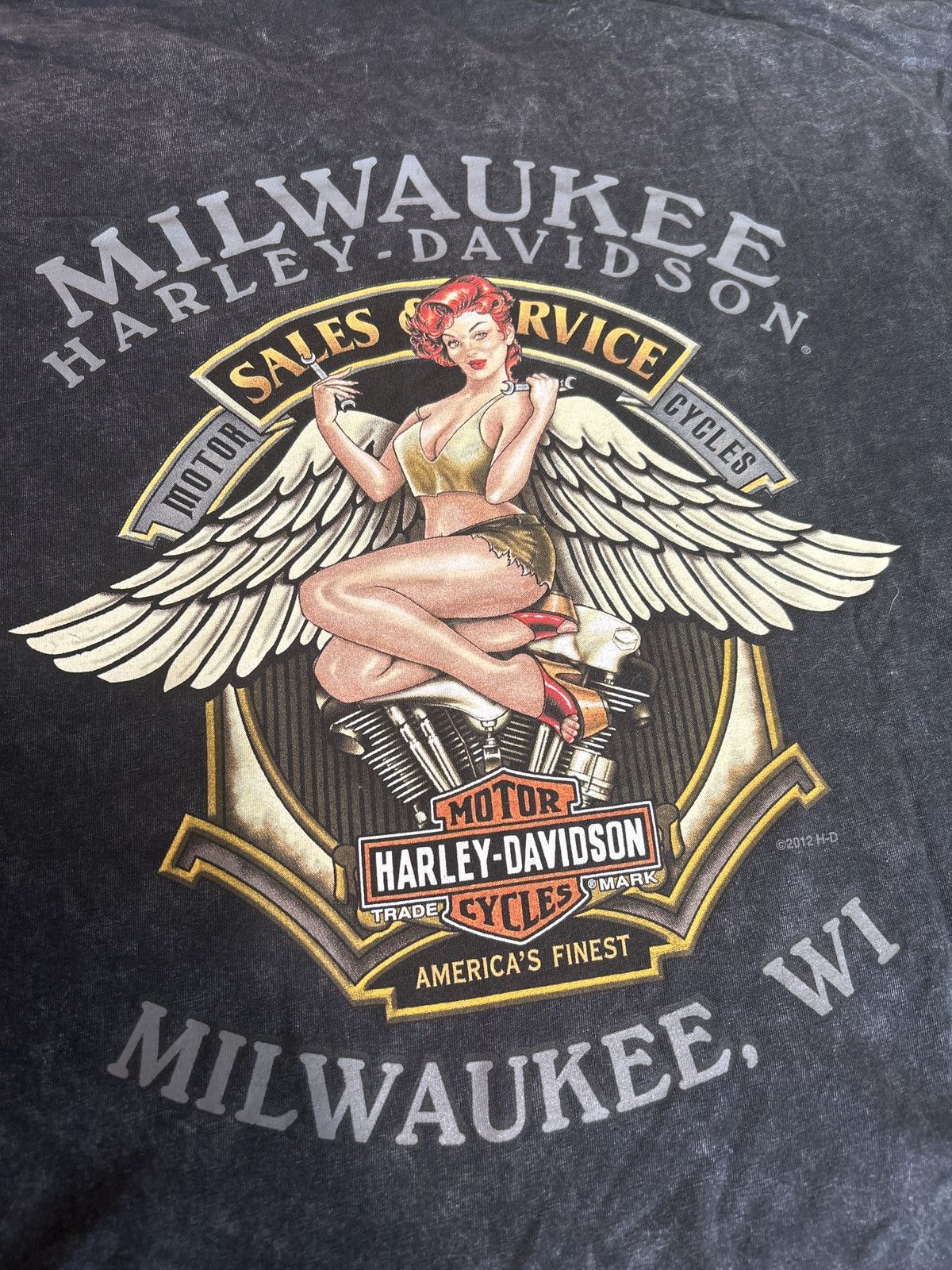 Harley Davidson × Vintage 1903 Old School Harley Davidson Tee Size US L / EU 52-54 / 3 - 3 Thumbnail