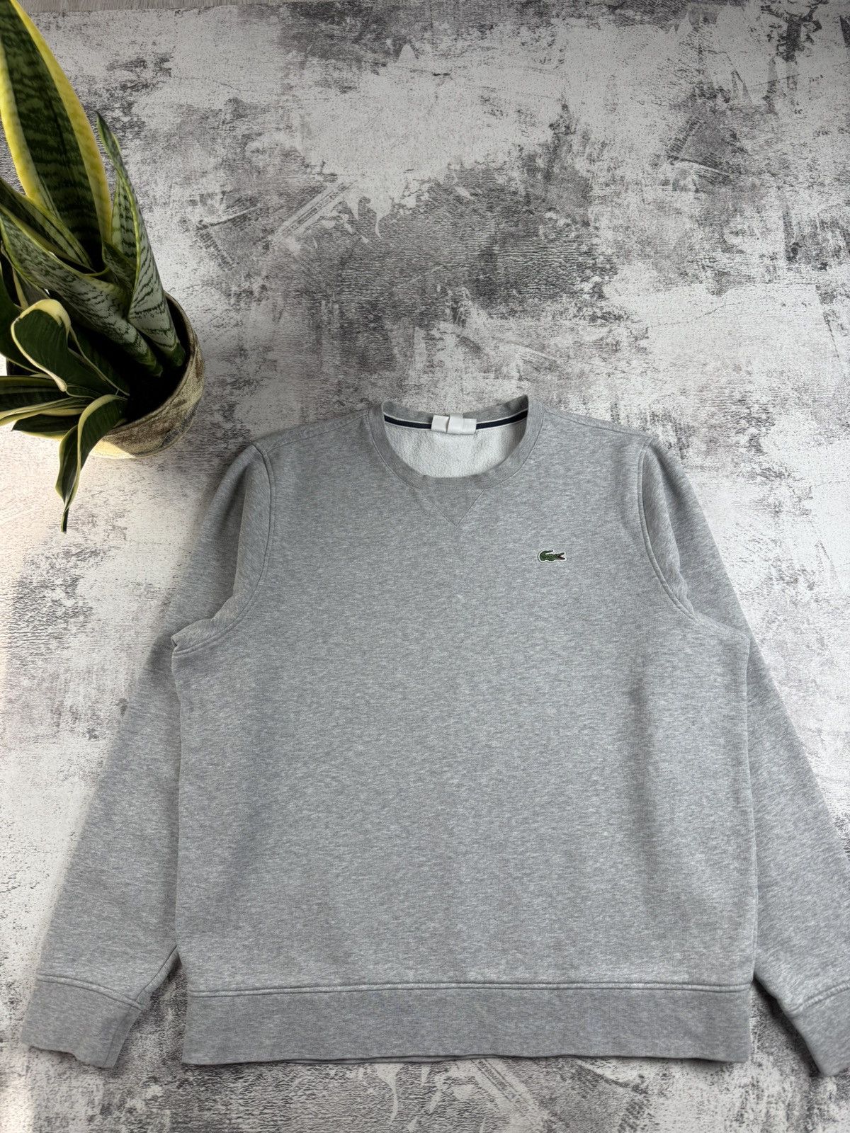 Lacoste Lacoste Sport Men’s Cotton XL FR 6 Crew Neck Gray Basic Sweatshirt Pullover Size US XL / EU 56 / 4 - 4 Thumbnail