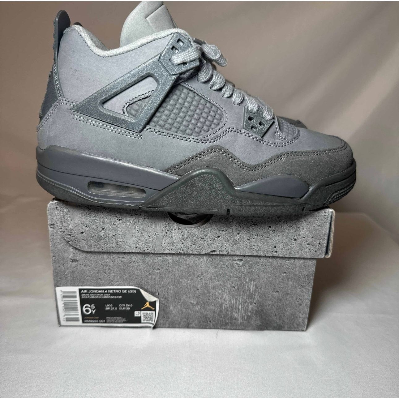 Jordan Brand × Nike Size 6.5 - Air Jordan 4 Retro SE GS Wet Cement Men's Shoes Size US 6.5 / EU 39-40 - 1 Thumbnail