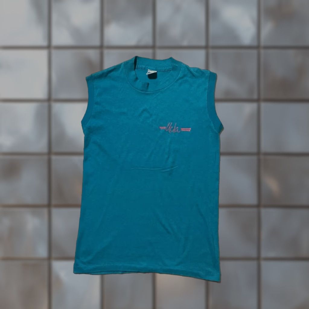Vintage VINTAGE 70s 80s Carolina Pacific UCLA Single Stitch 50/50 Sleeveless T-Shirt SM Size US S / EU 44-46 / 1 - 1 Thumbnail