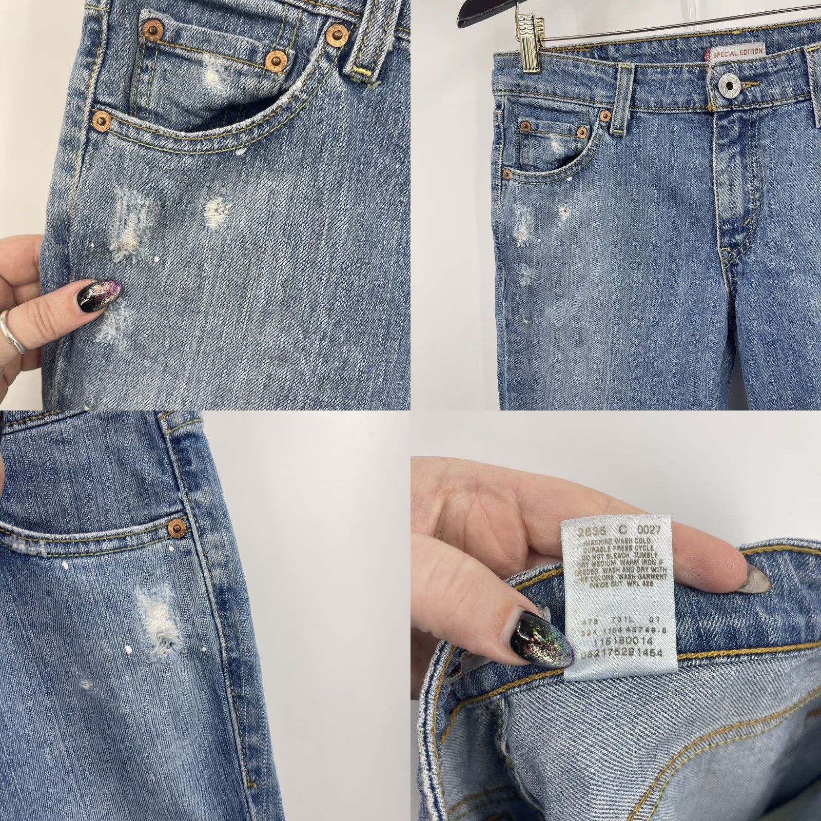 Levi's Levi's Special Edition Jeans Womens Size 9M Blue Denim Distressed Bootcut Vintage Y2K 90s Jeans Womens Juniors Size 30" / US 8 / IT 44 - 8 Thumbnail