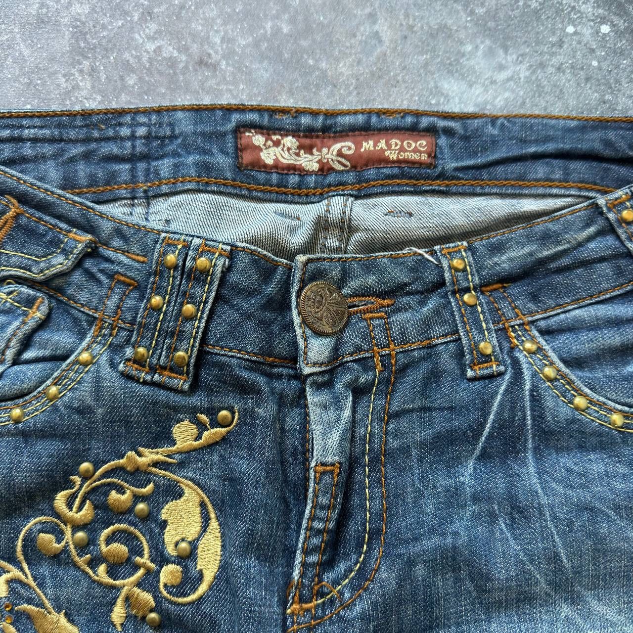 20471120 × Hysteric Glamour × Japanese Brand Japanese Vintage Y2K Low Rise Washed Denim Jeans Size 29" - 4 Thumbnail