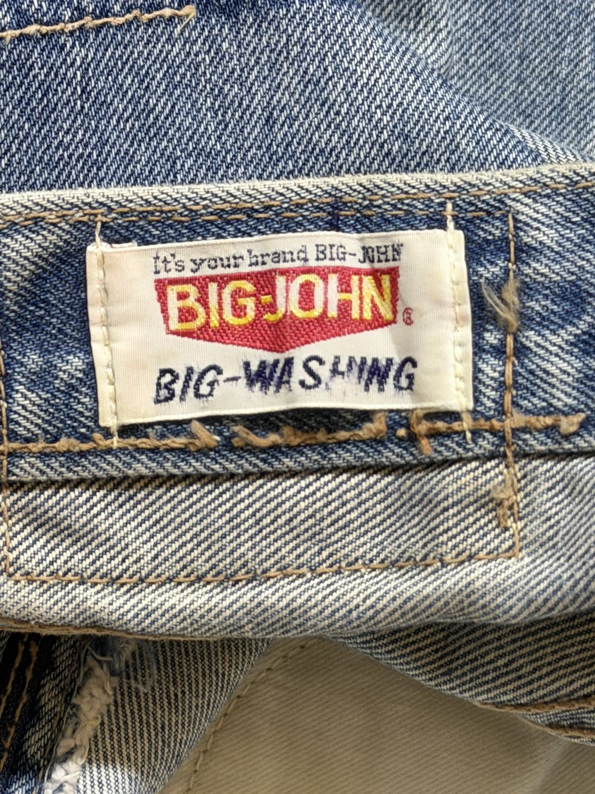 Big John Vintage 90s Big John Faded Wash Wide Leg Bell Bottom Flared Size US 29 - 9 Thumbnail